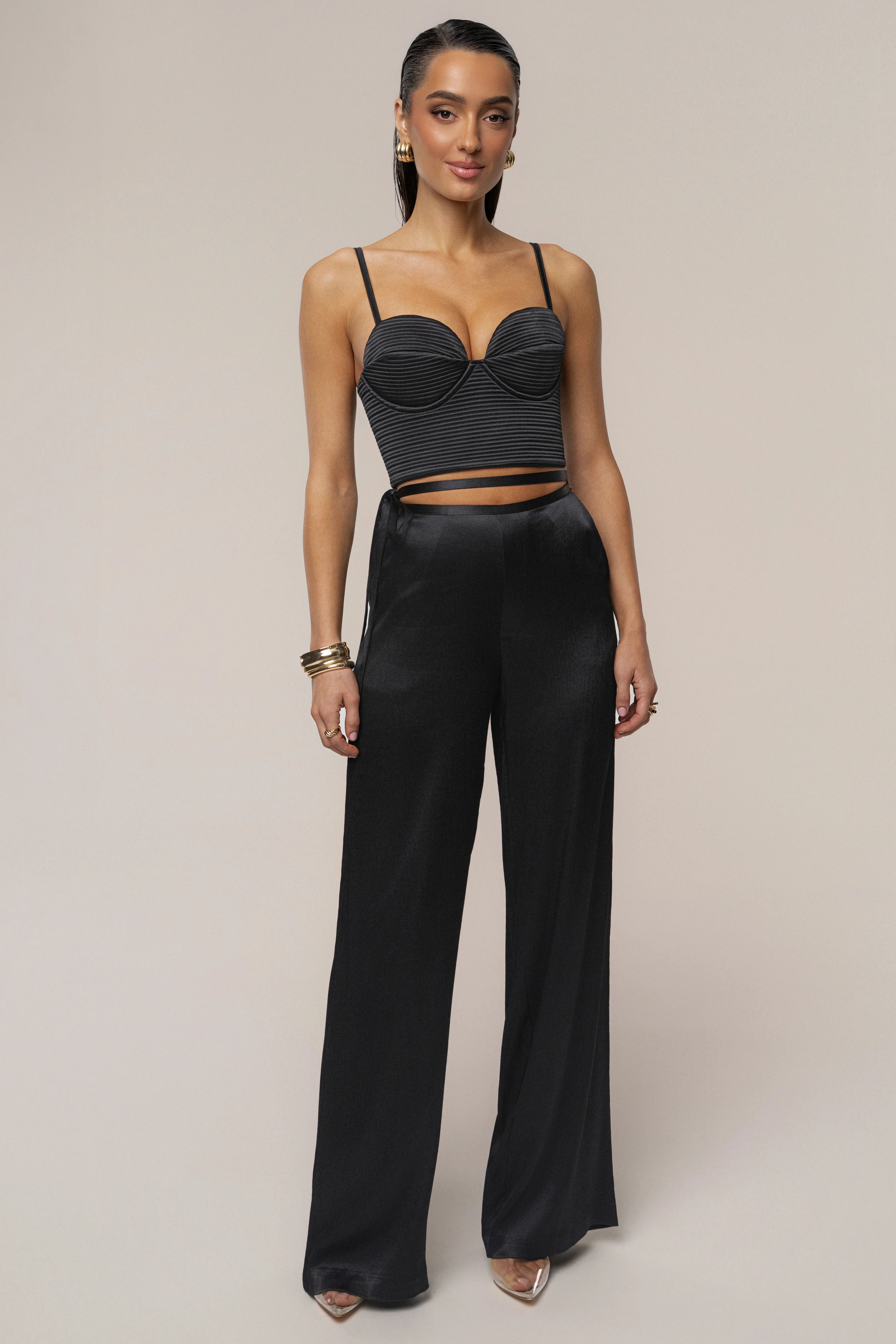 Black Thalia Textured Bustier - Image 8