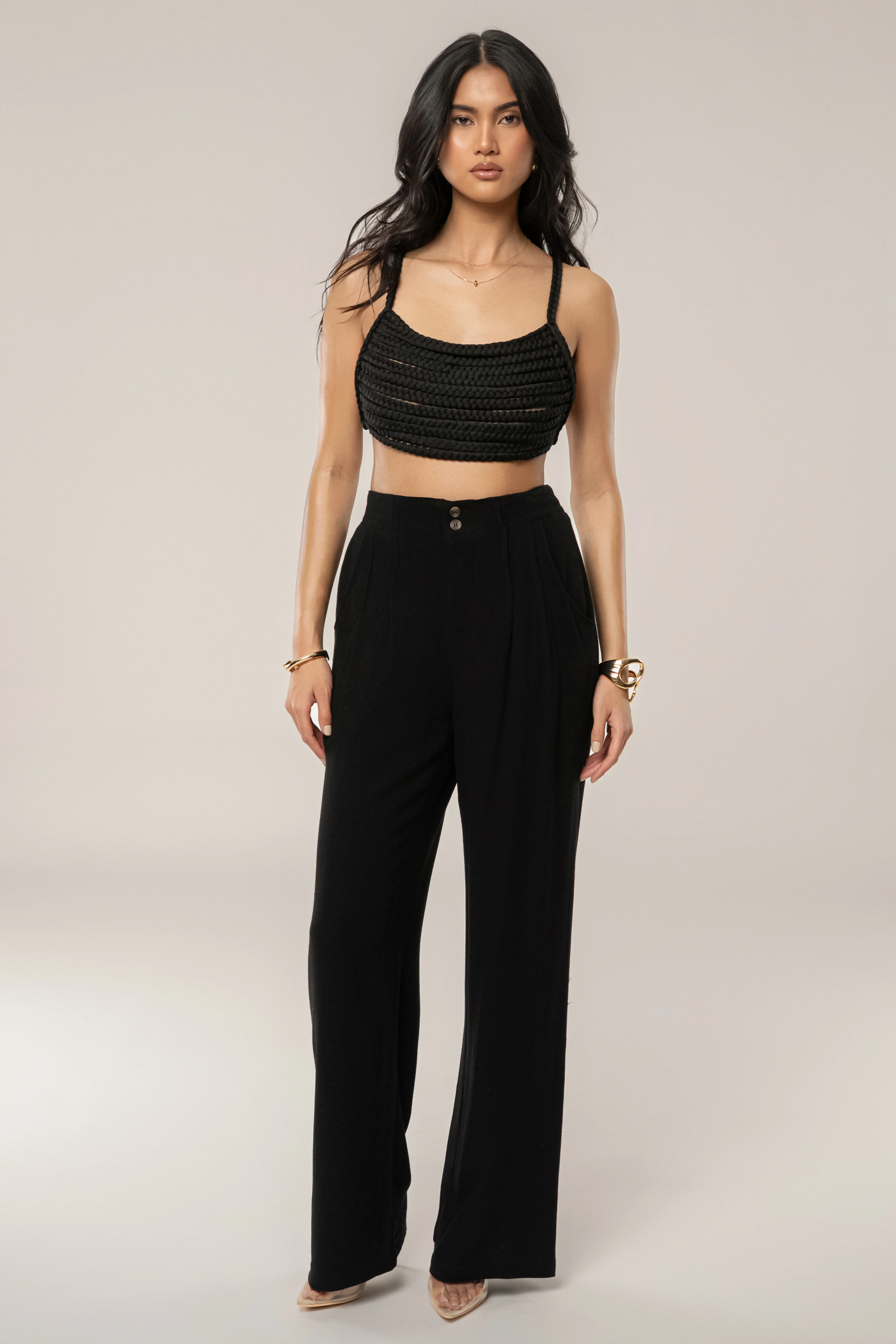 Black Thea Linen Pants - Image 3
