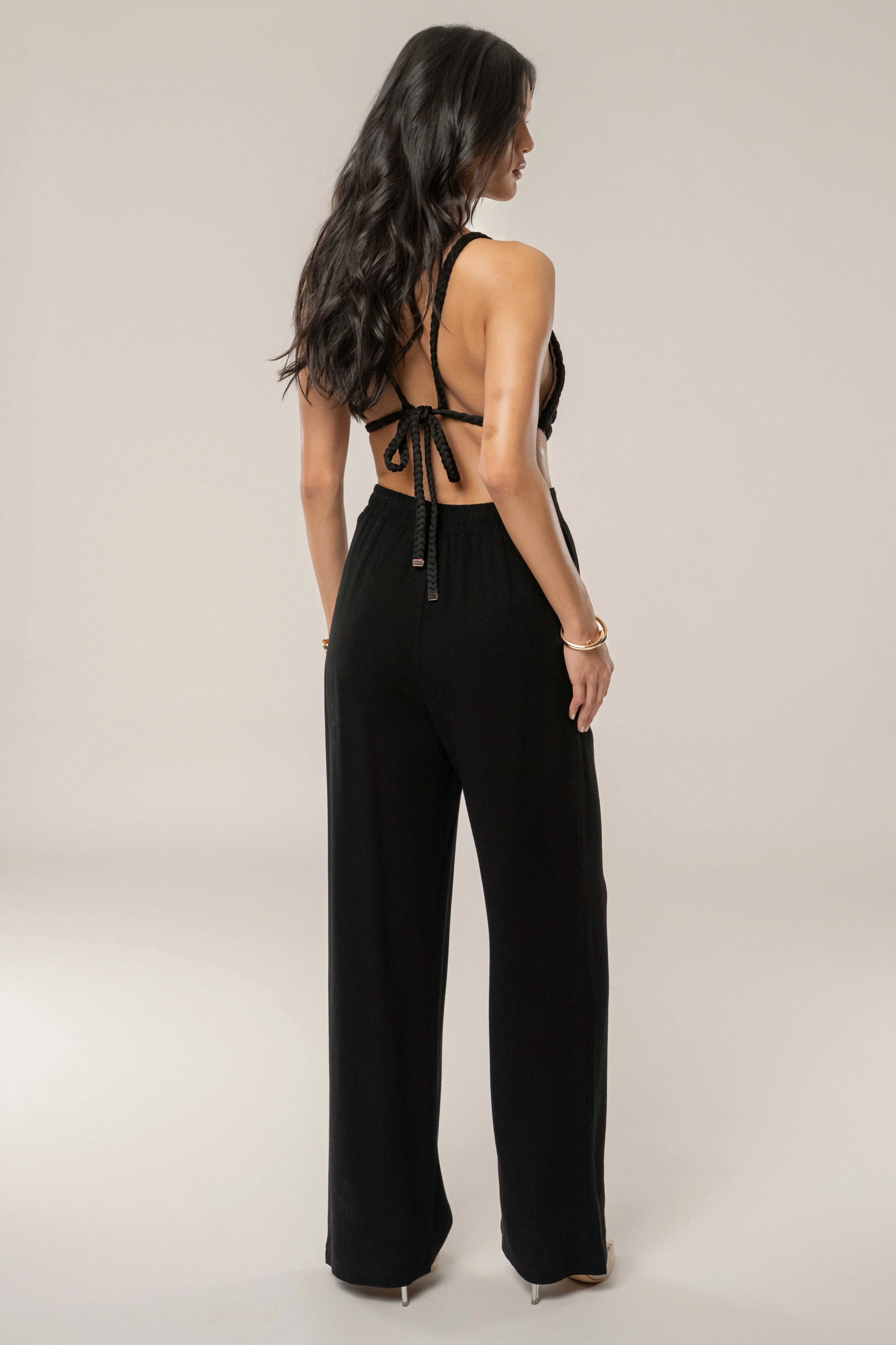 Black Thea Linen Pants - Image 5