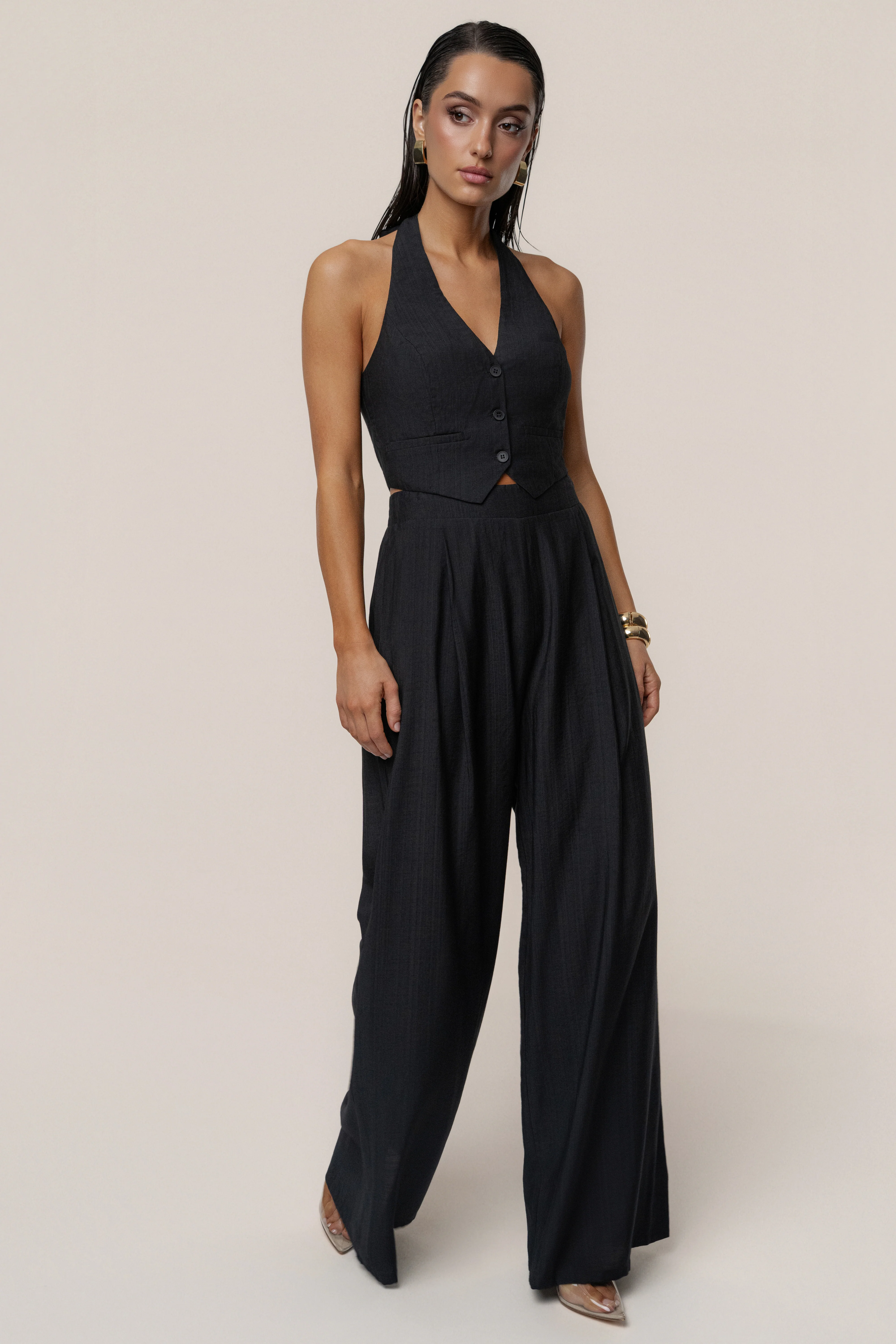 Black Tropical Daze Pant Set - Image 6