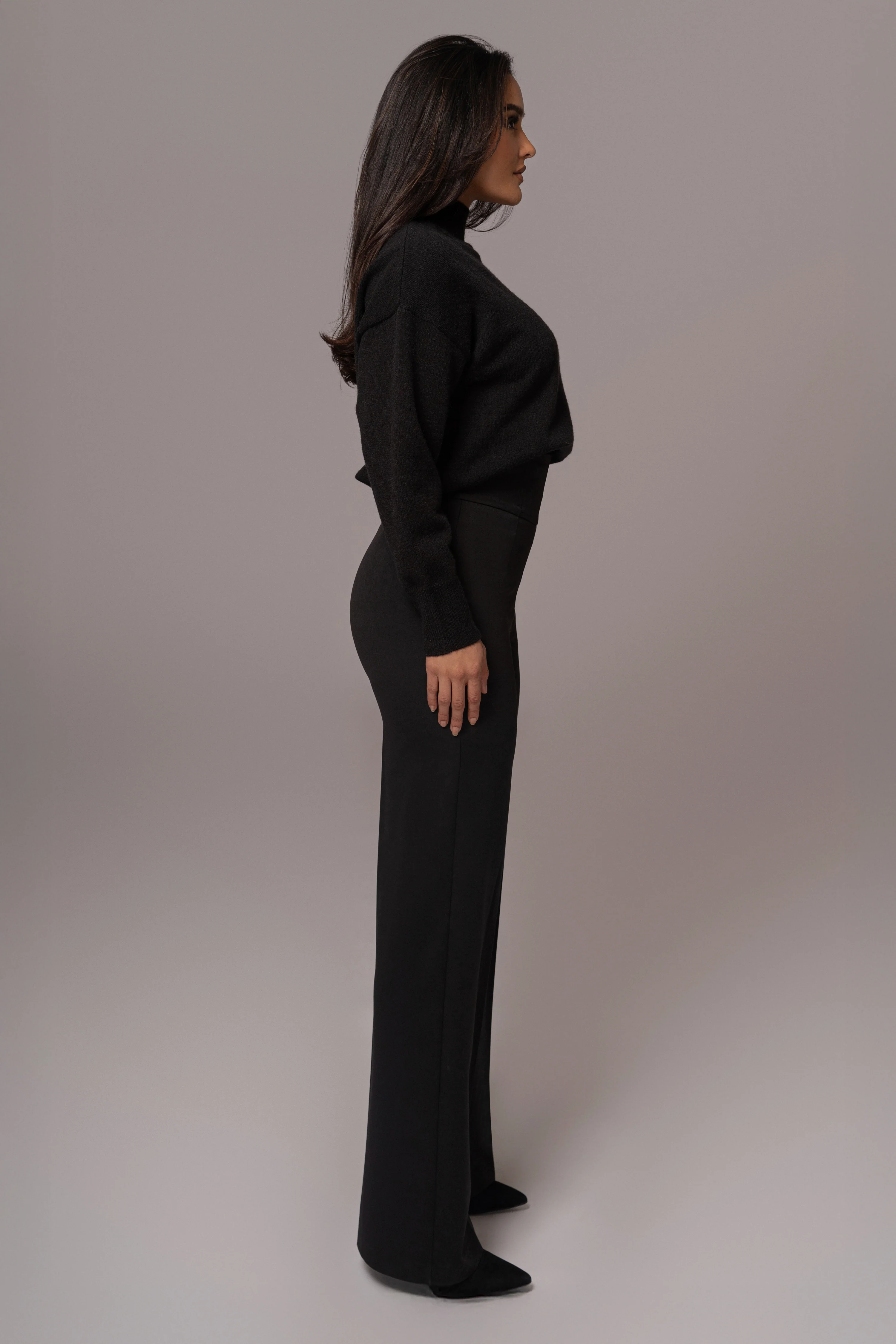 Black Turtleneck Sweater Top - Image 6