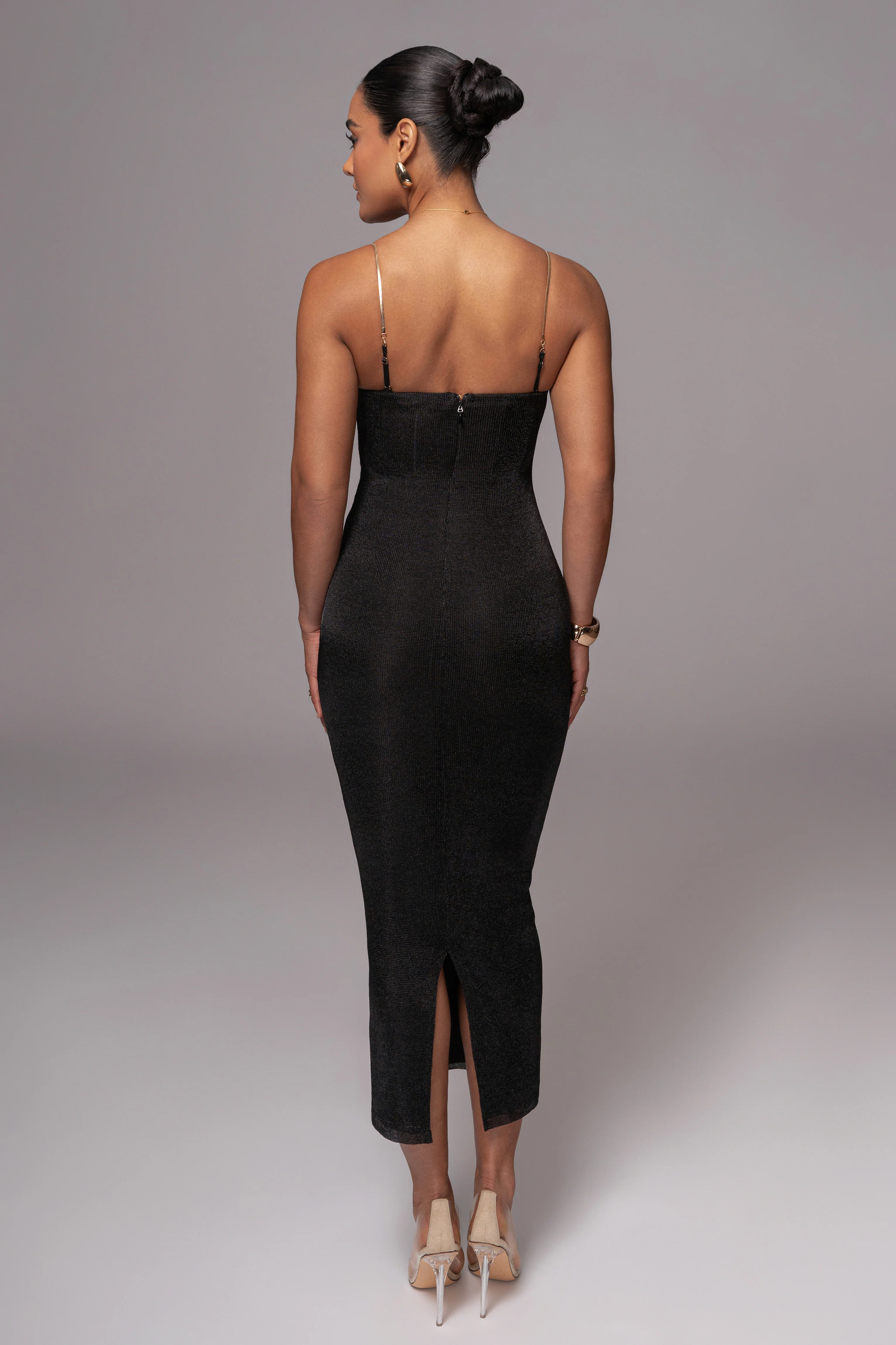 Black Twilight Elegance Maxi Dress - Image 7