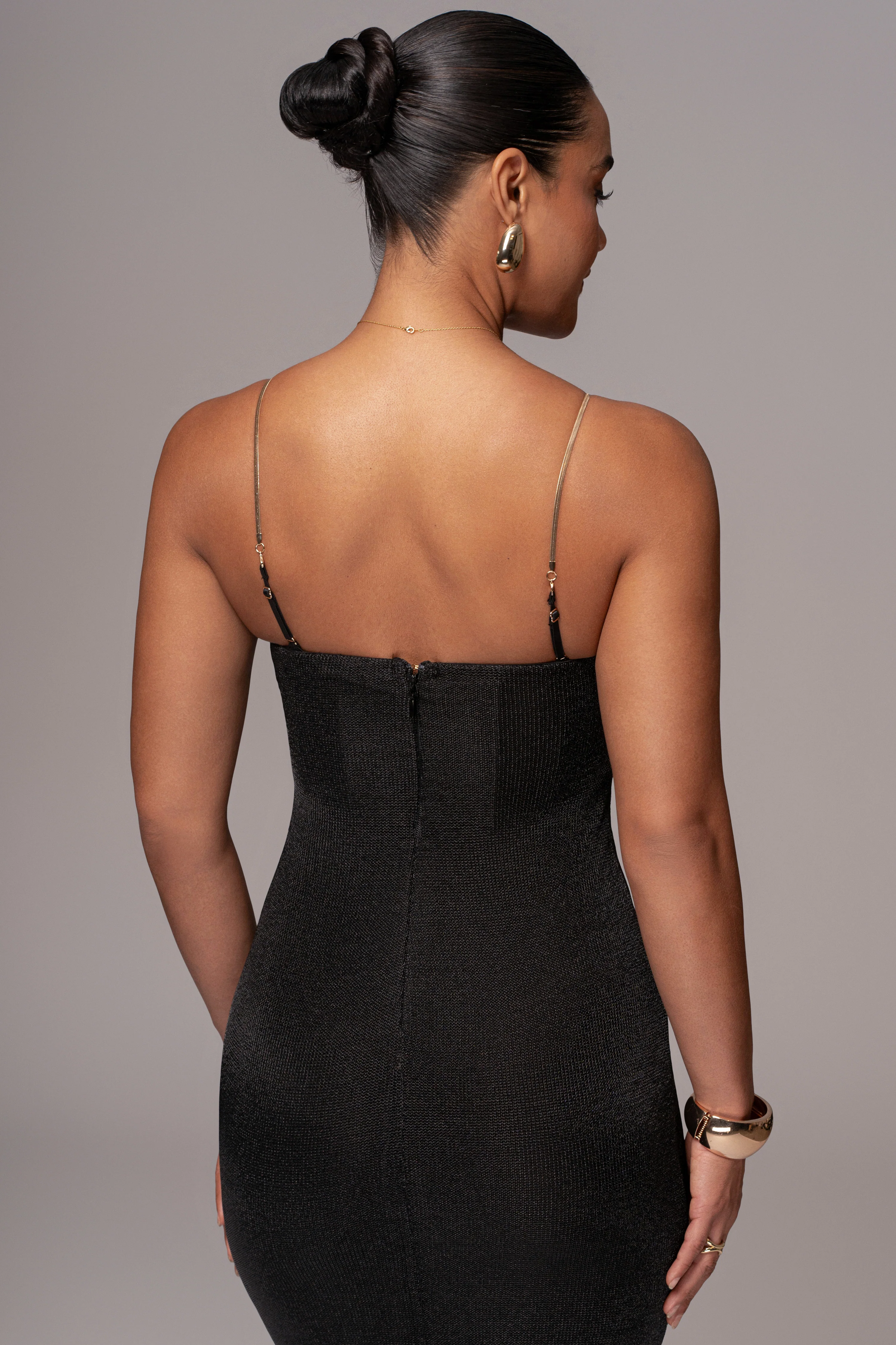 Black Twilight Elegance Maxi Dress - Image 8