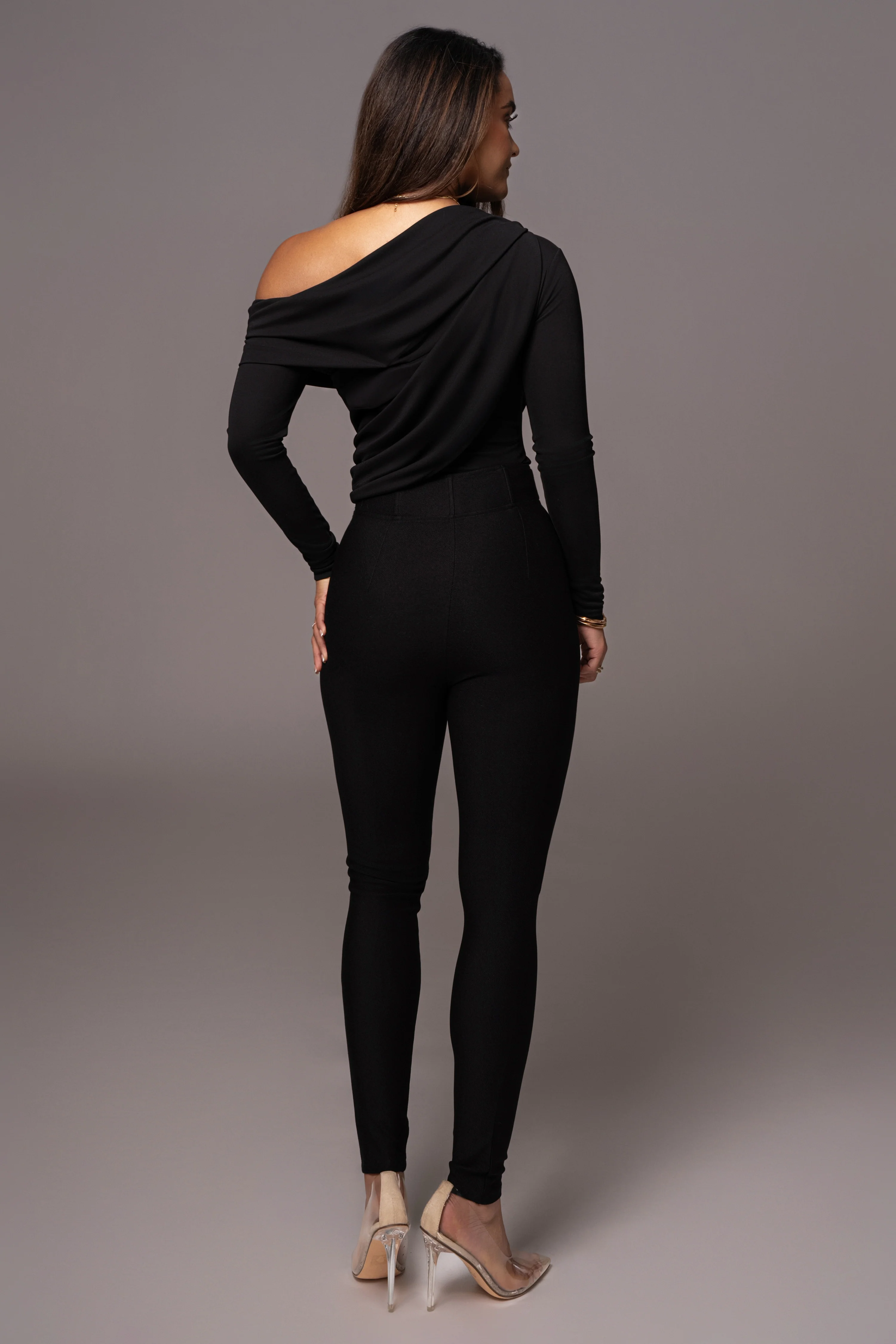 Black Ultra High Neck Bodysuit - Image 7