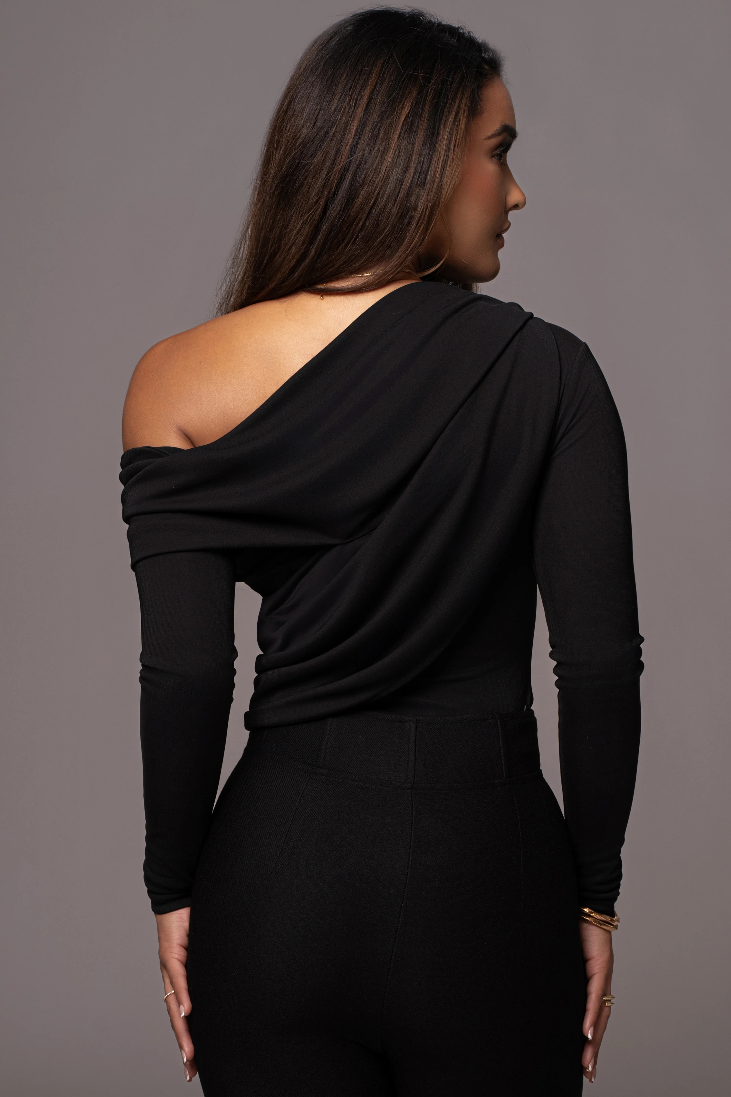 Black Ultra High Neck Bodysuit - Image 8