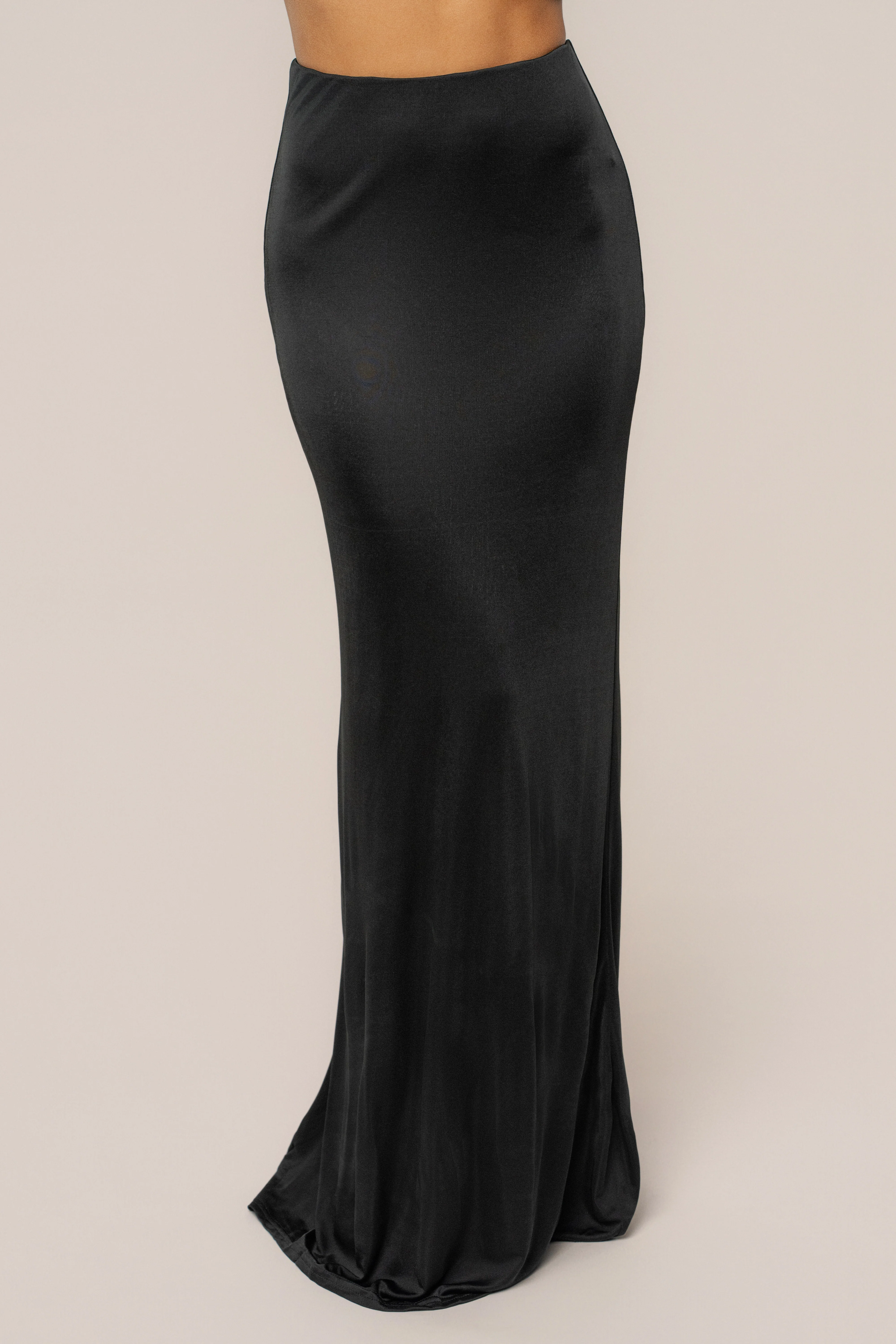 Black Ultra High Waist Maxi Skirt - Image 2