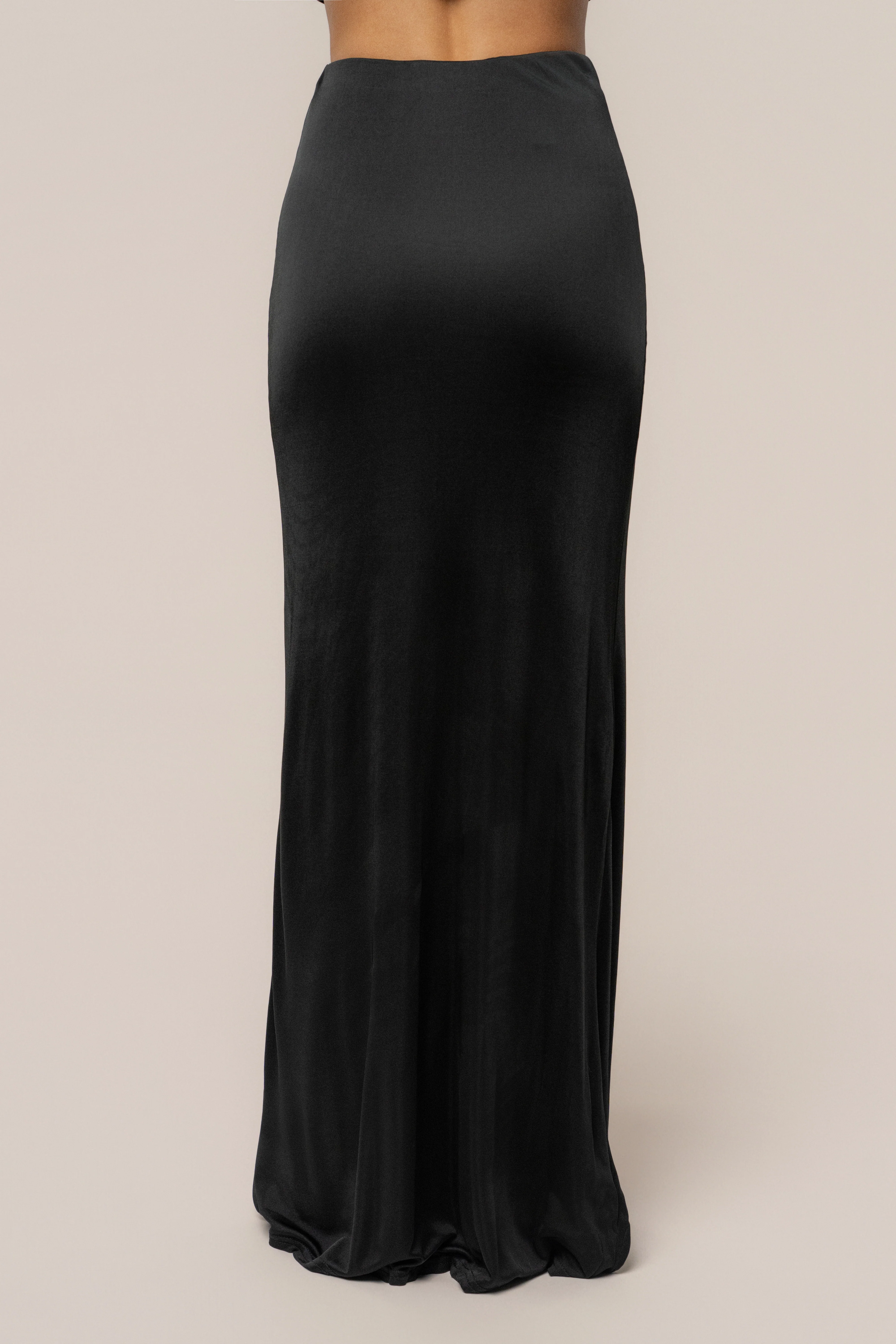 Black Ultra High Waist Maxi Skirt - Image 7