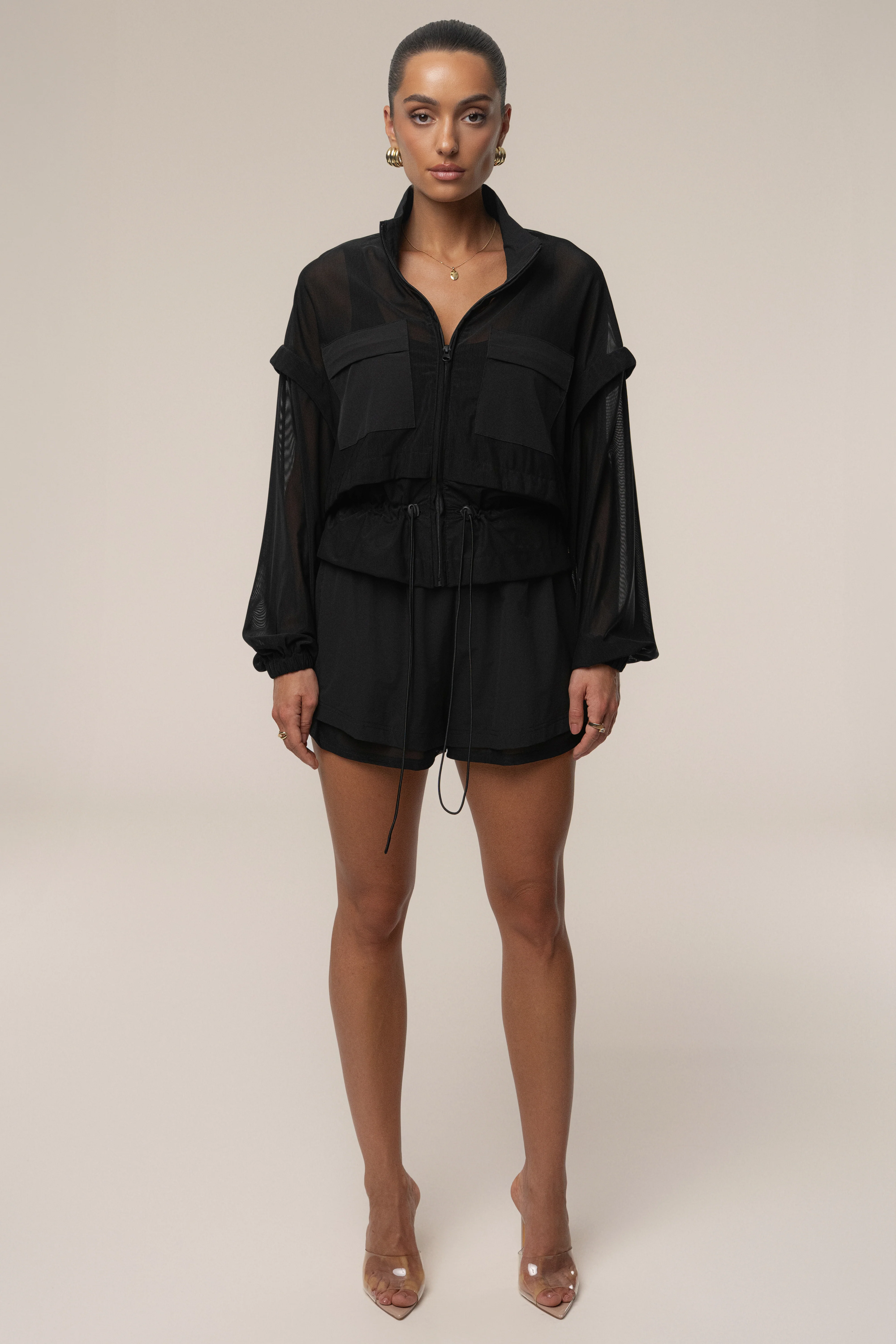 Black Velocity Nylon Shorts - Image 5