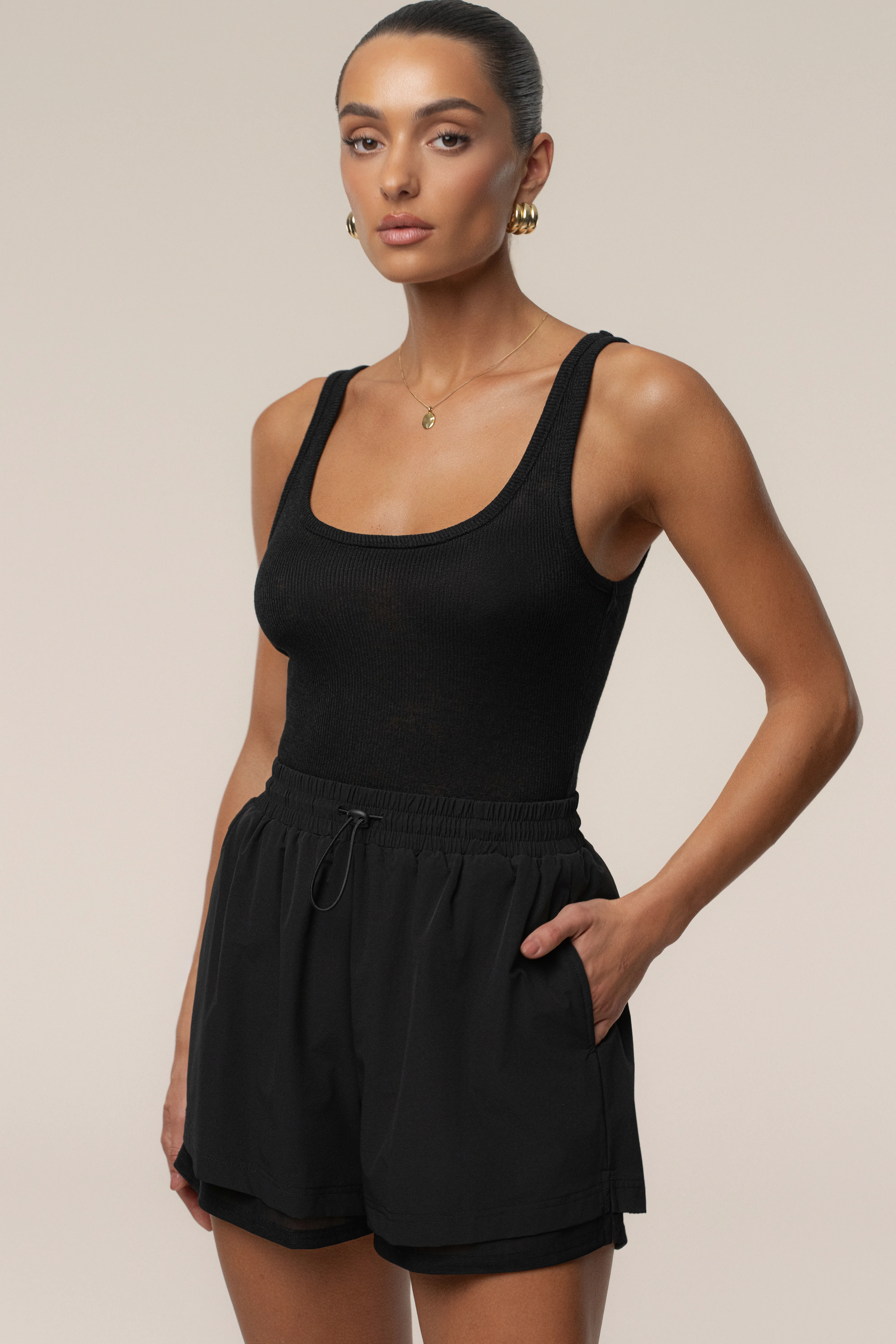 Black Velocity Nylon Shorts - Image 7