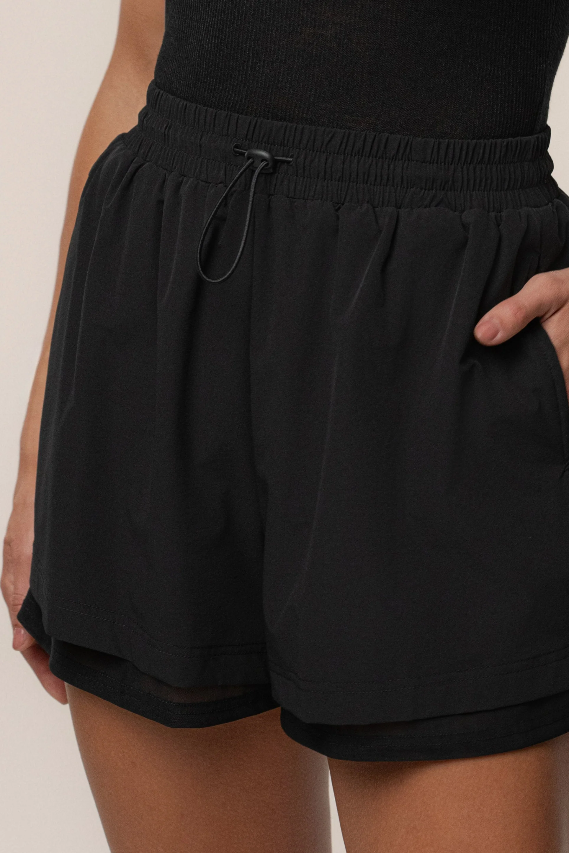 Black Velocity Nylon Shorts - Image 9