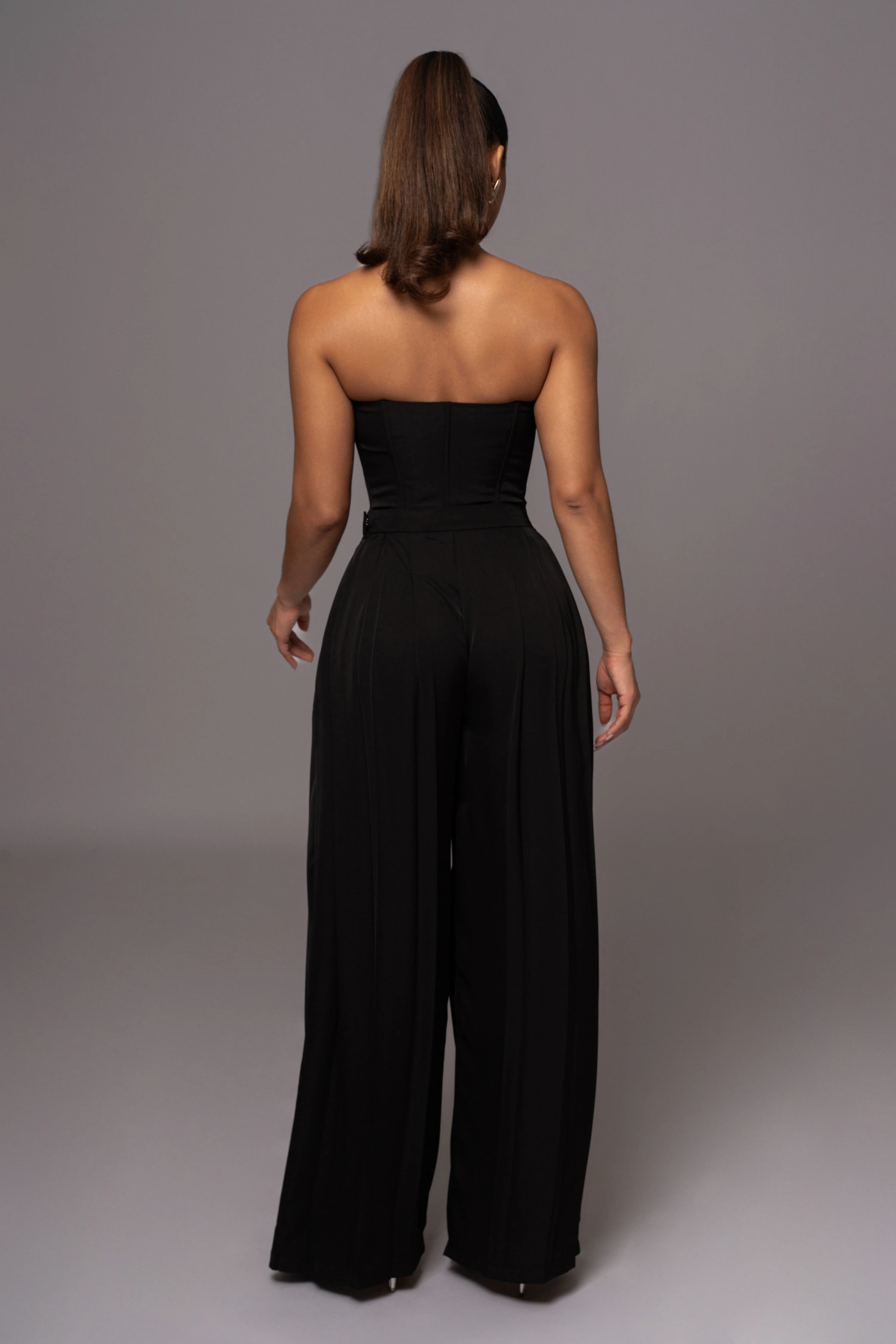 Black Viv Satin Bustier Top - Image 13