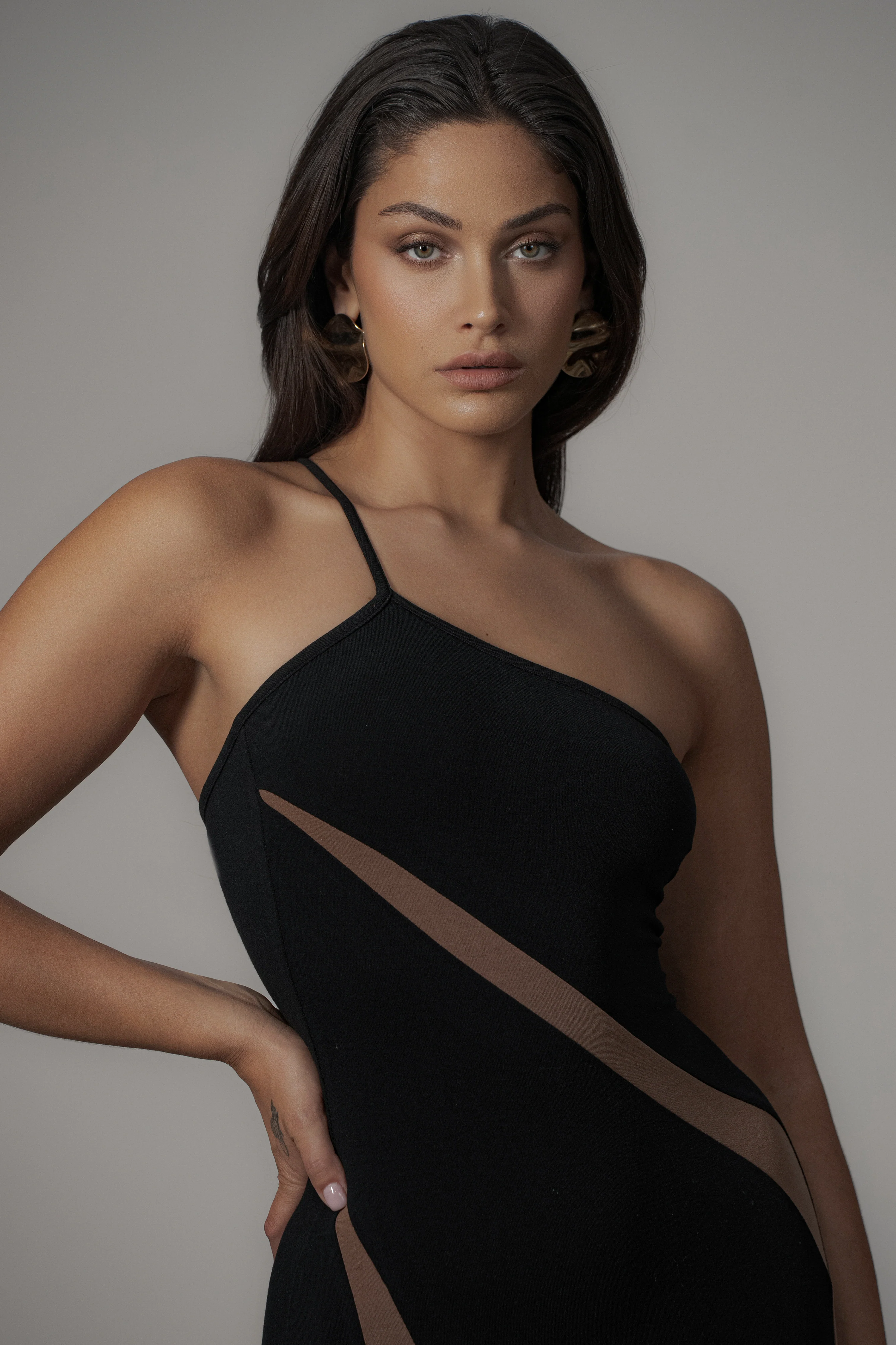 Black Wanderlust One Shoulder Dress - Image 7