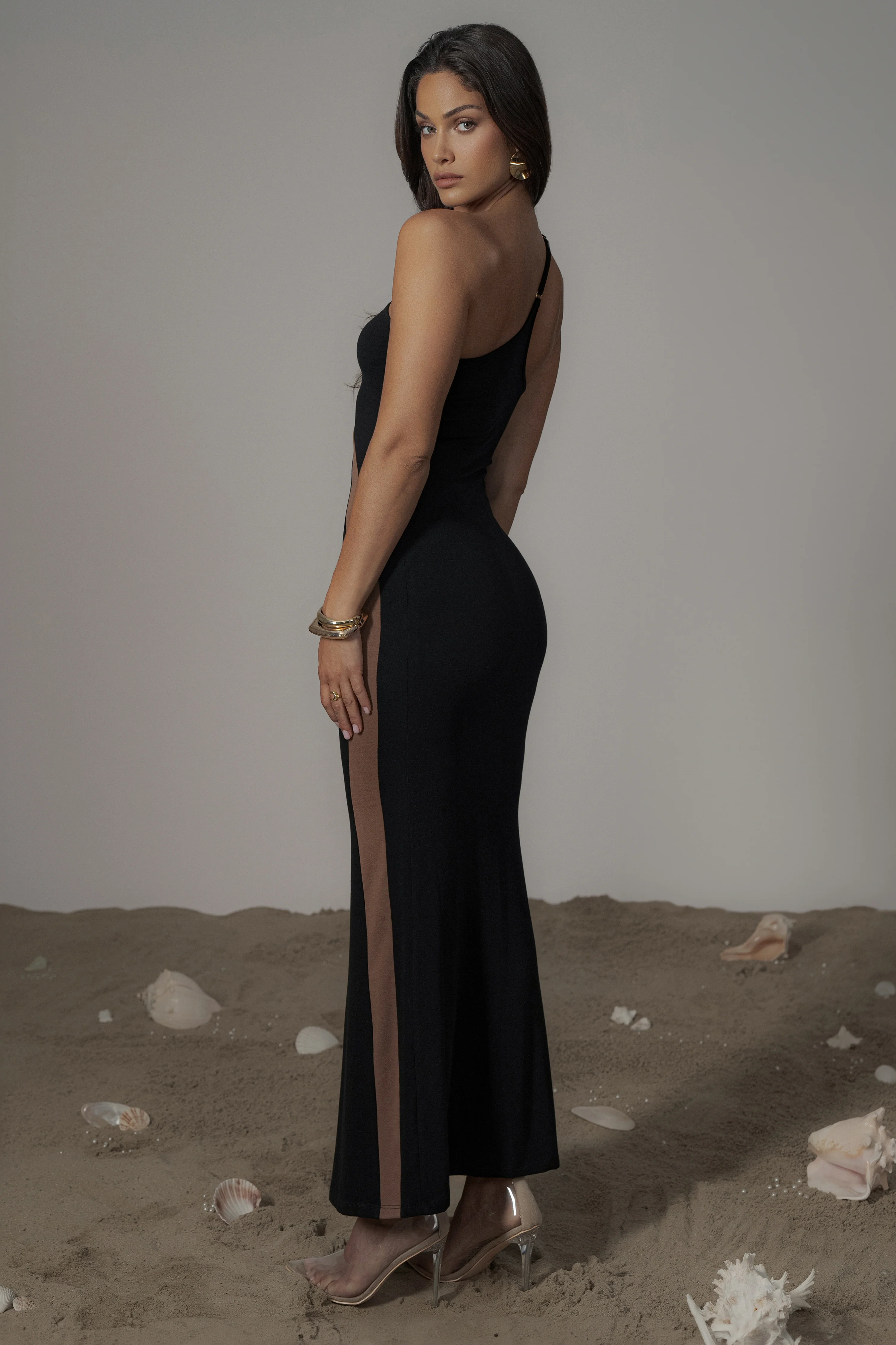 Black Wanderlust One Shoulder Dress - Image 9