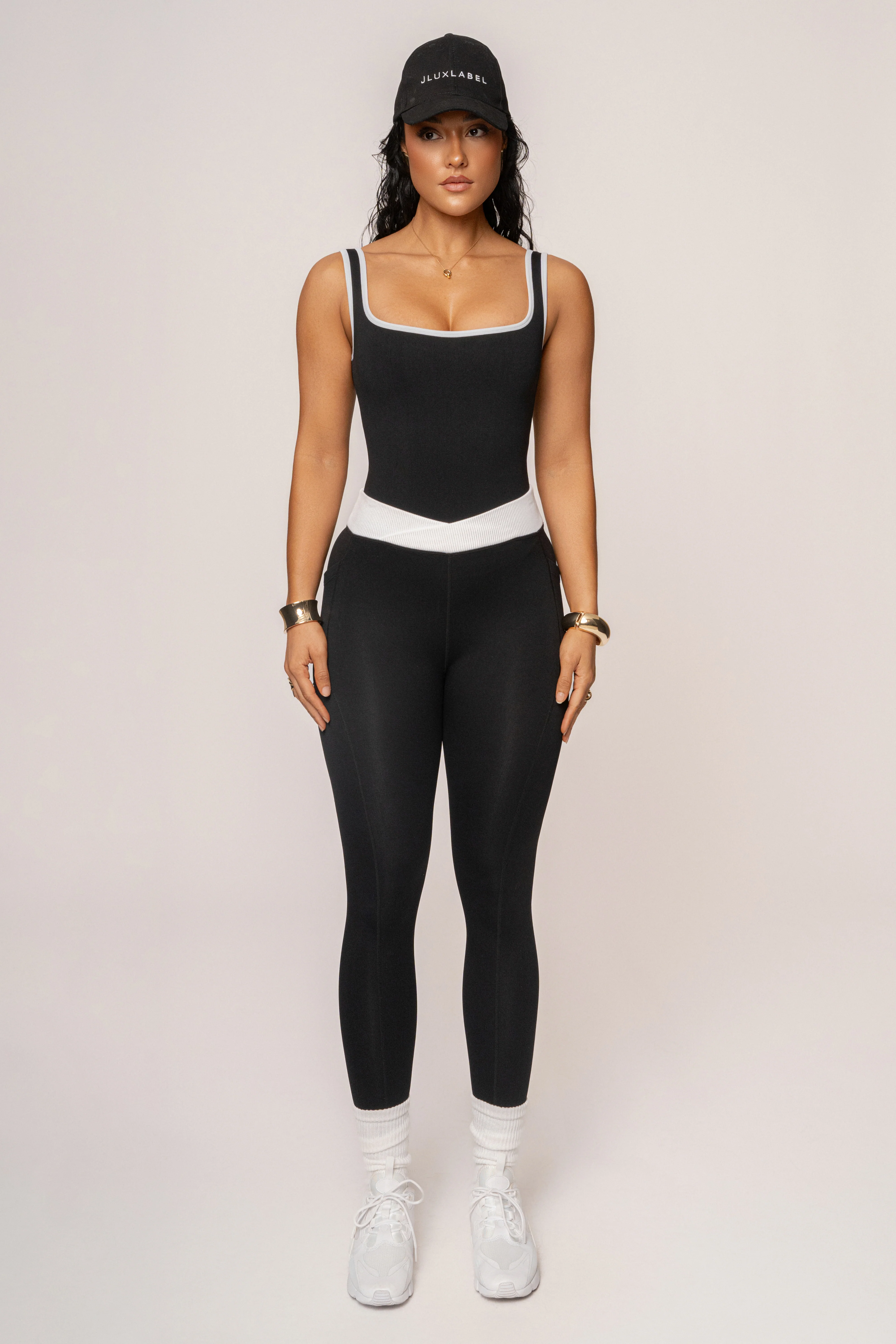 Black/White Inspire Movement Leggings - Image 5