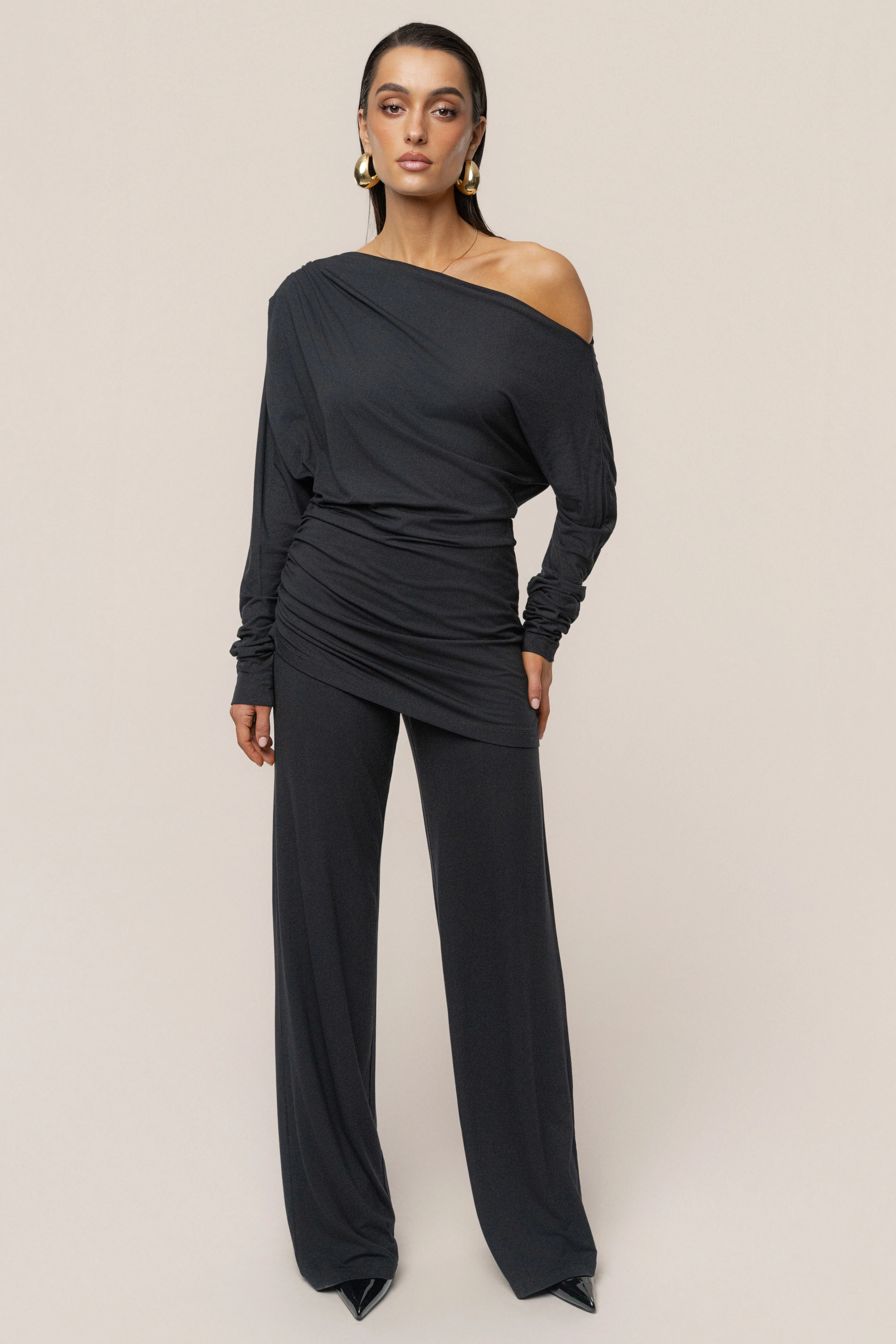 Black Winter Soirée Pant Set - Image 4