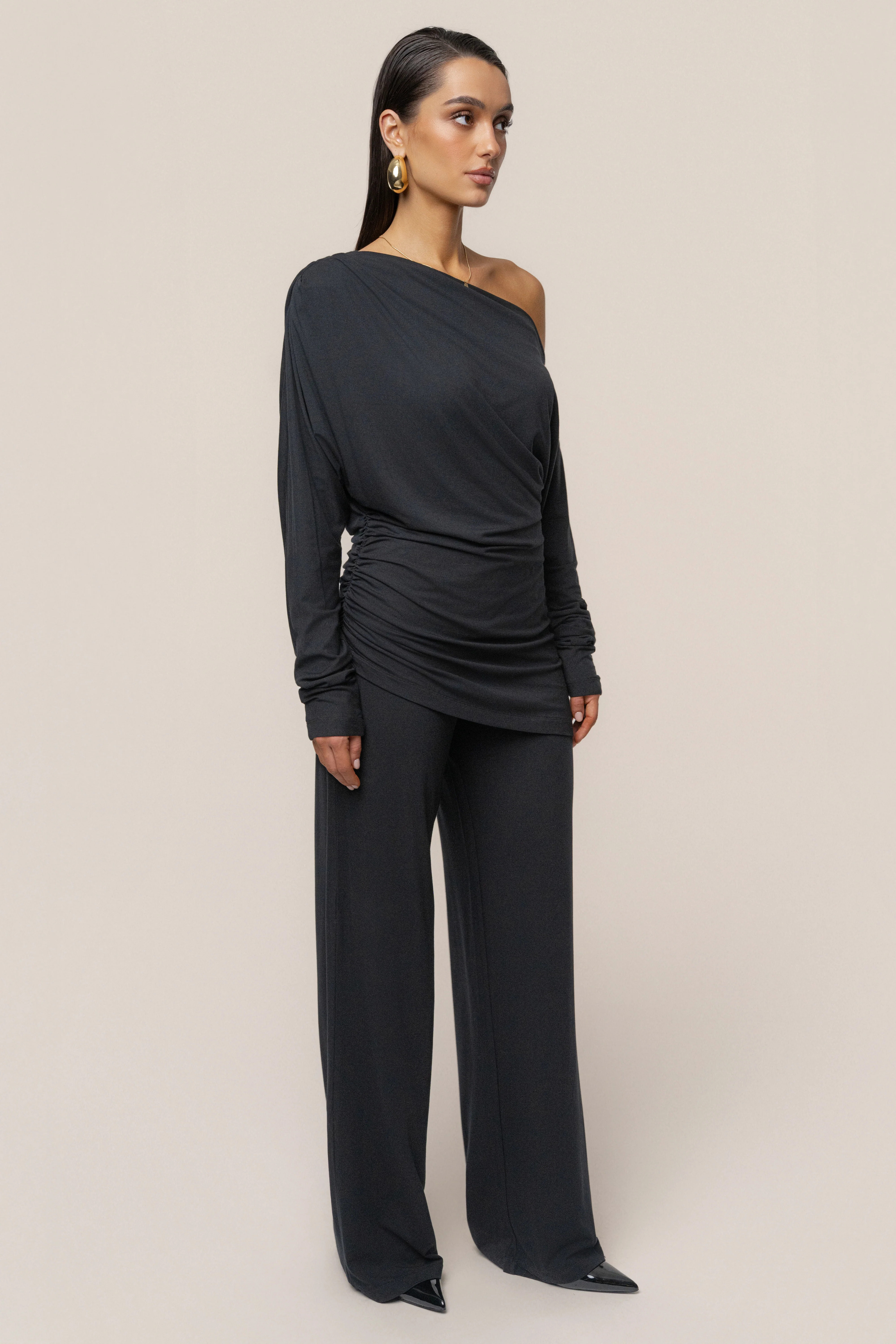 Black Winter Soirée Pant Set - Image 6