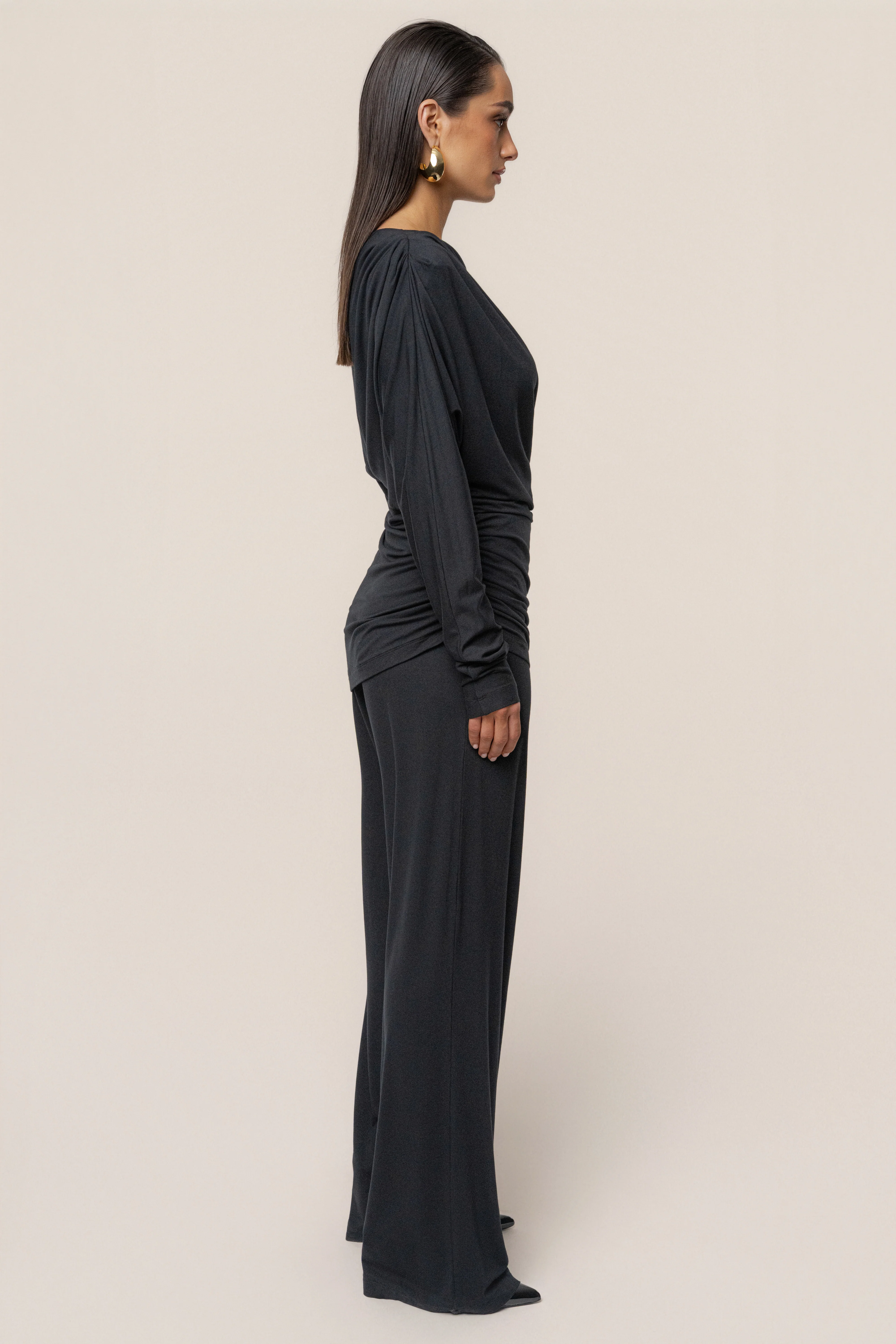 Black Winter Soirée Pant Set - Image 9