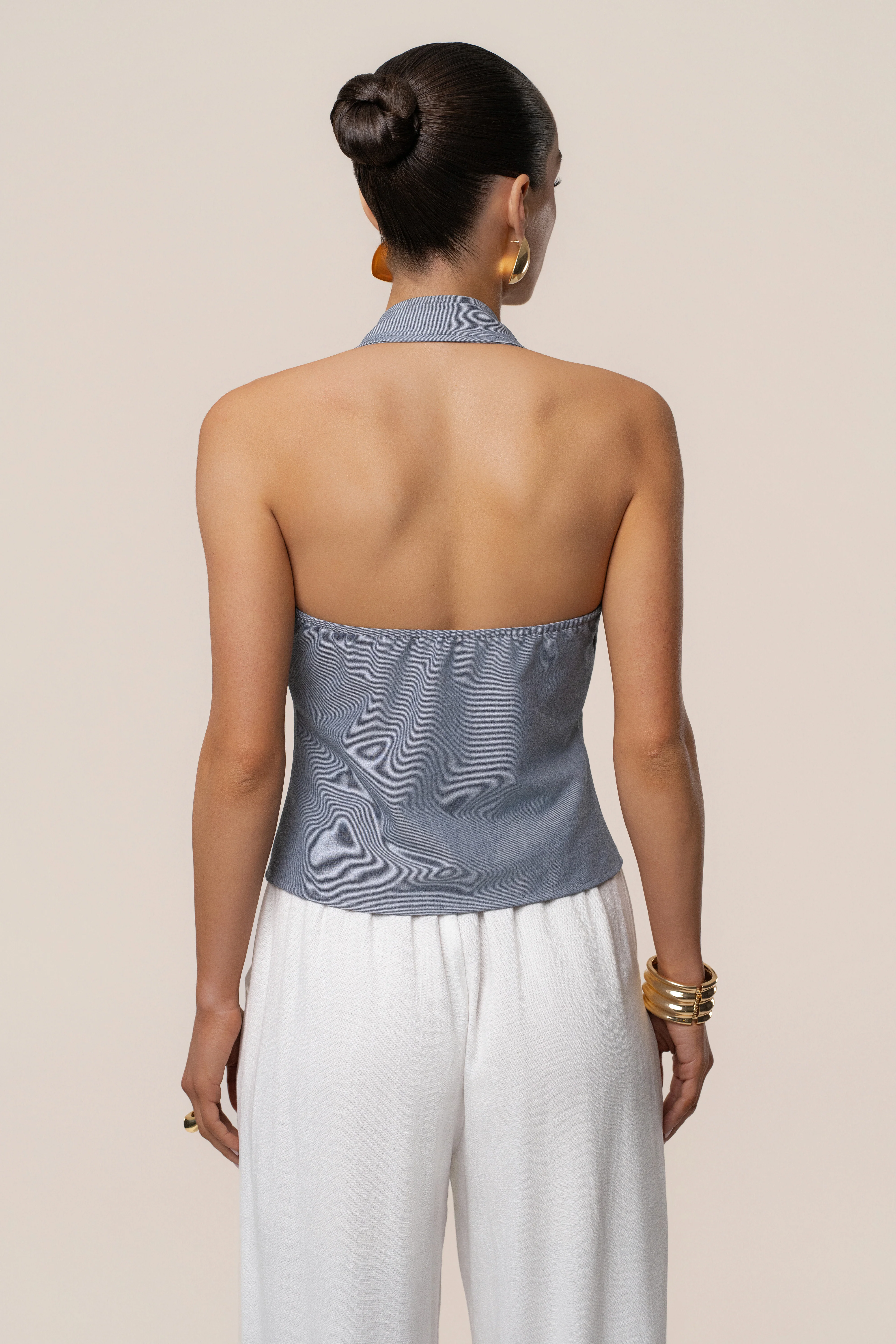Blue Clean Slate Halter Vest - Image 3