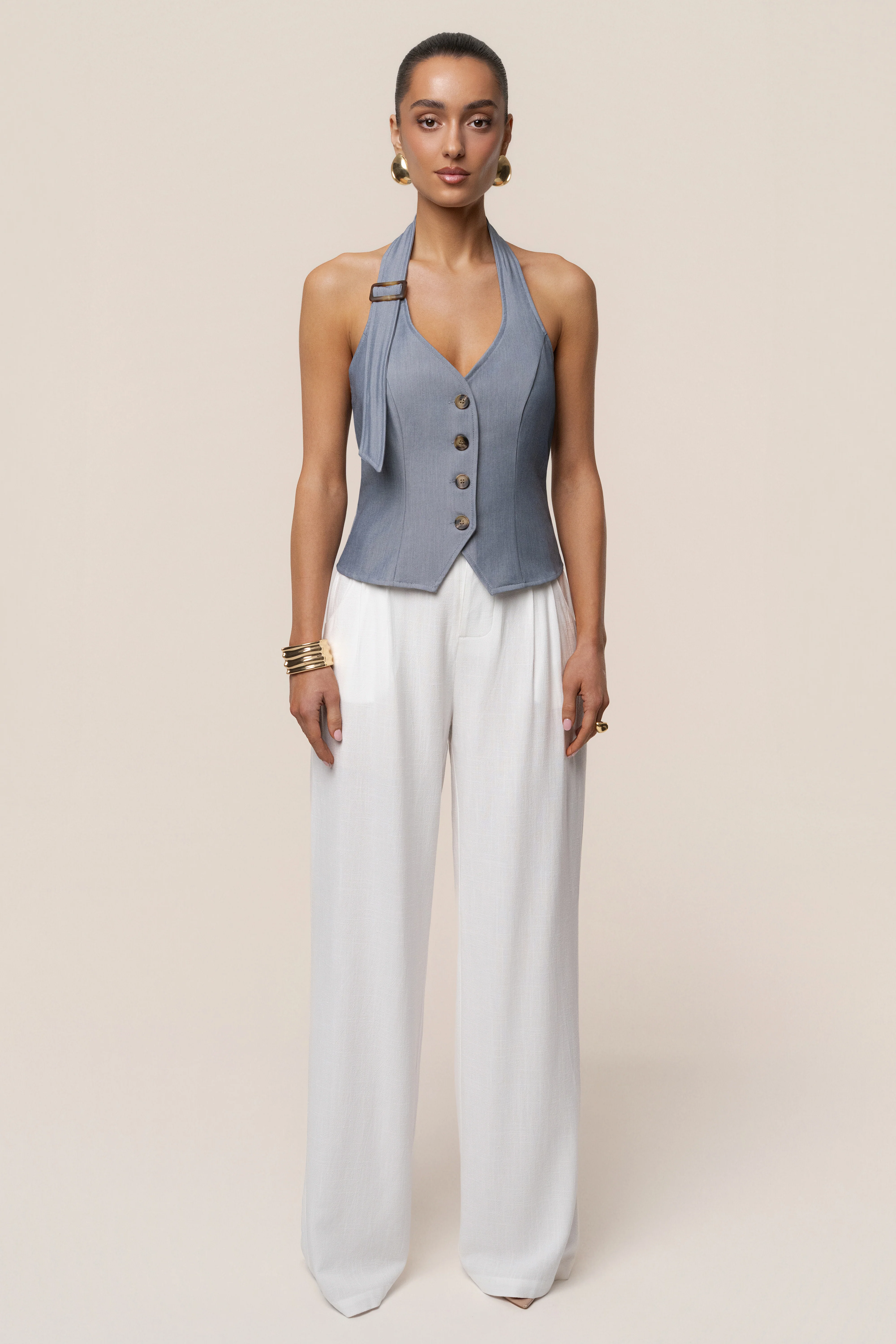Blue Clean Slate Halter Vest - Image 4