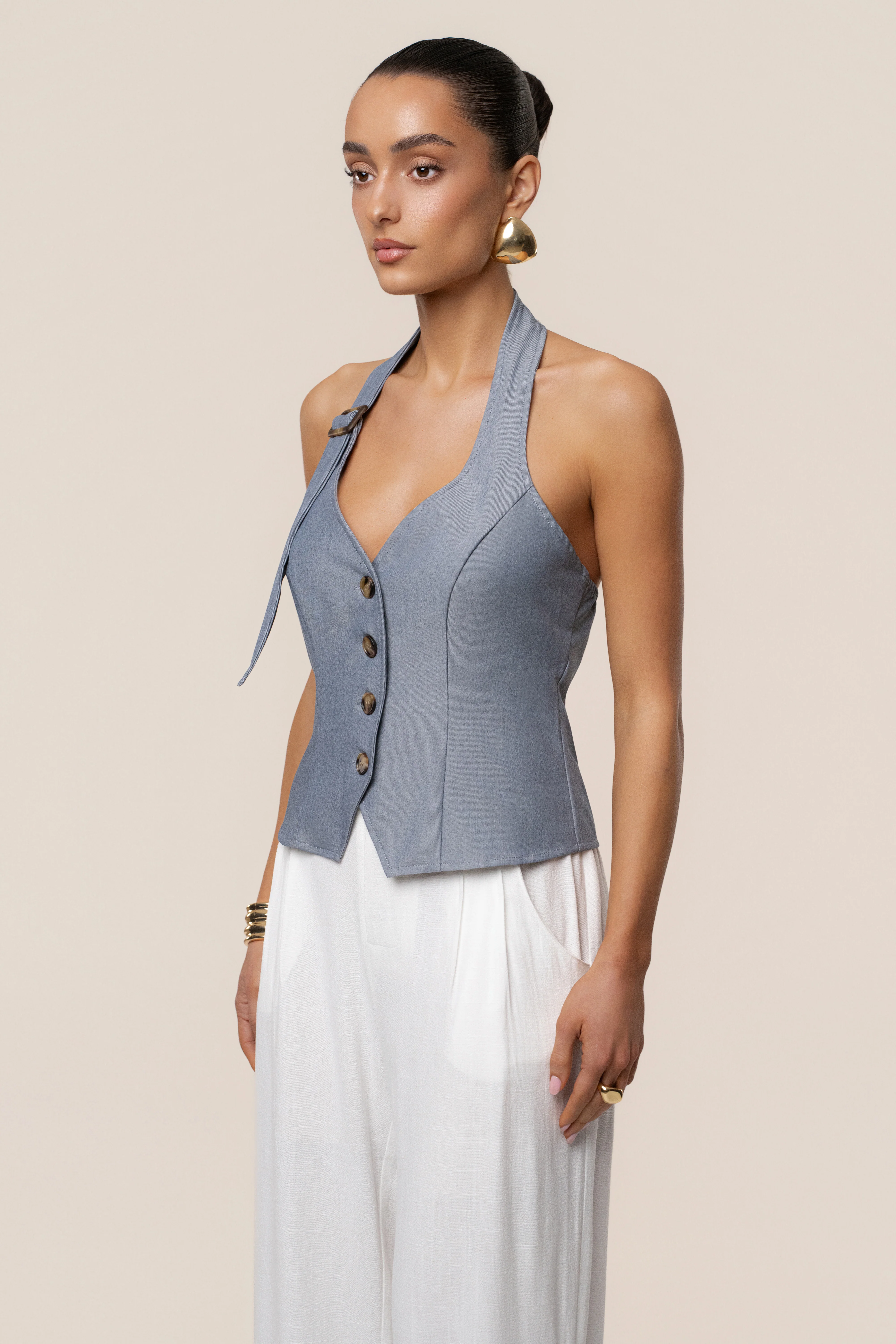 Blue Clean Slate Halter Vest - Image 9