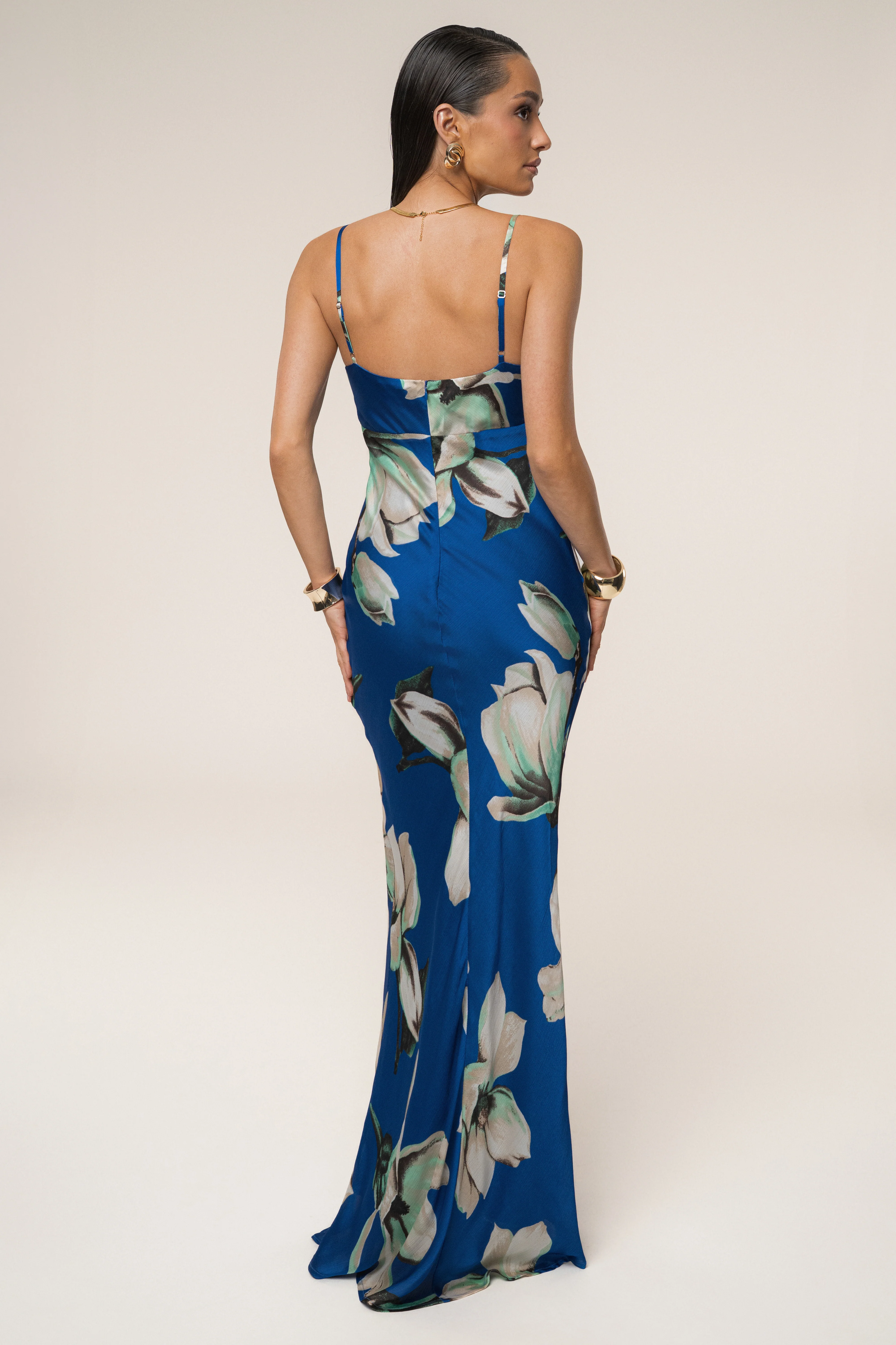 Blue Floral Azul Print Maxi Dress - Image 6