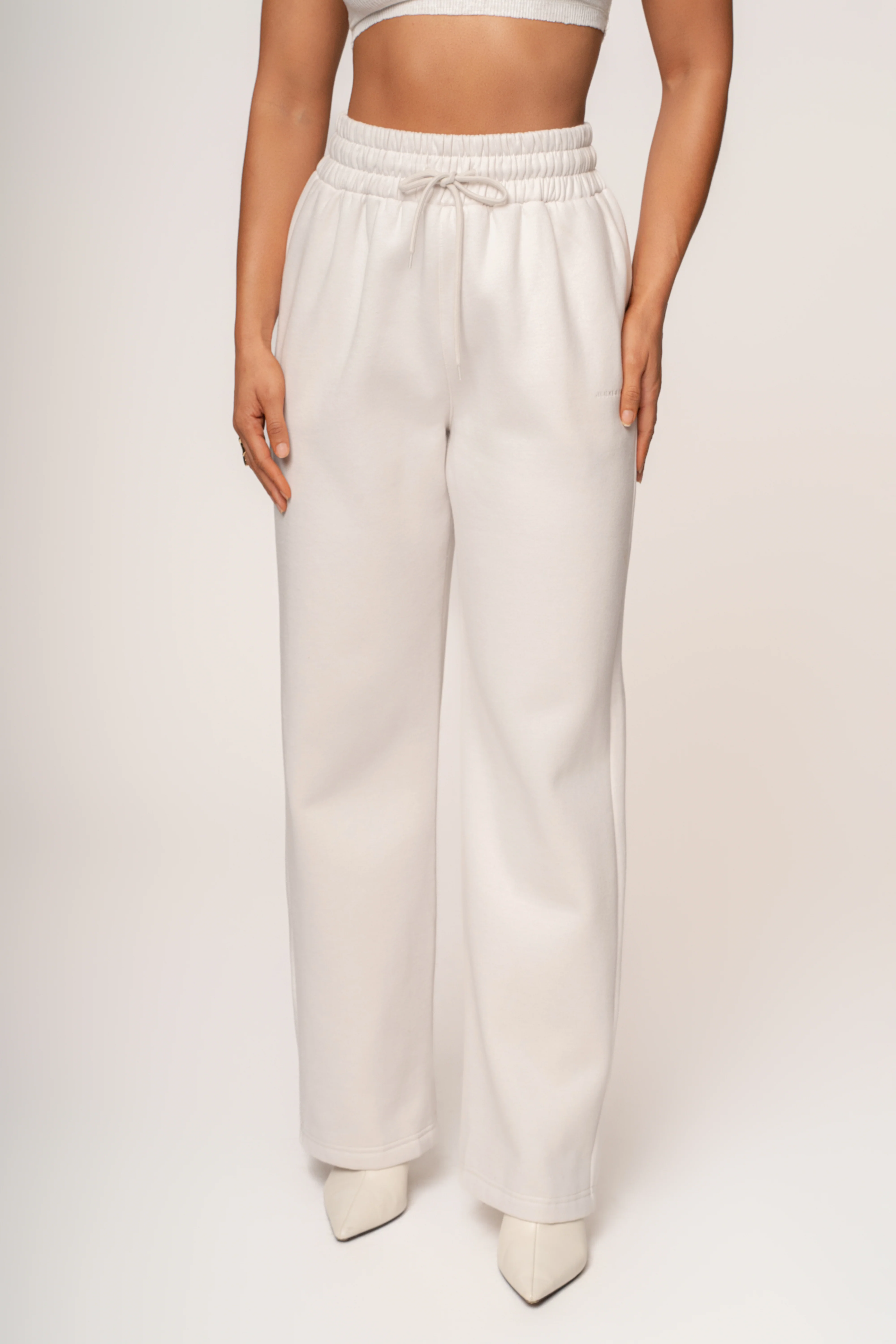 Bone JLUXLABEL Logo Fleece Pants - Image 5