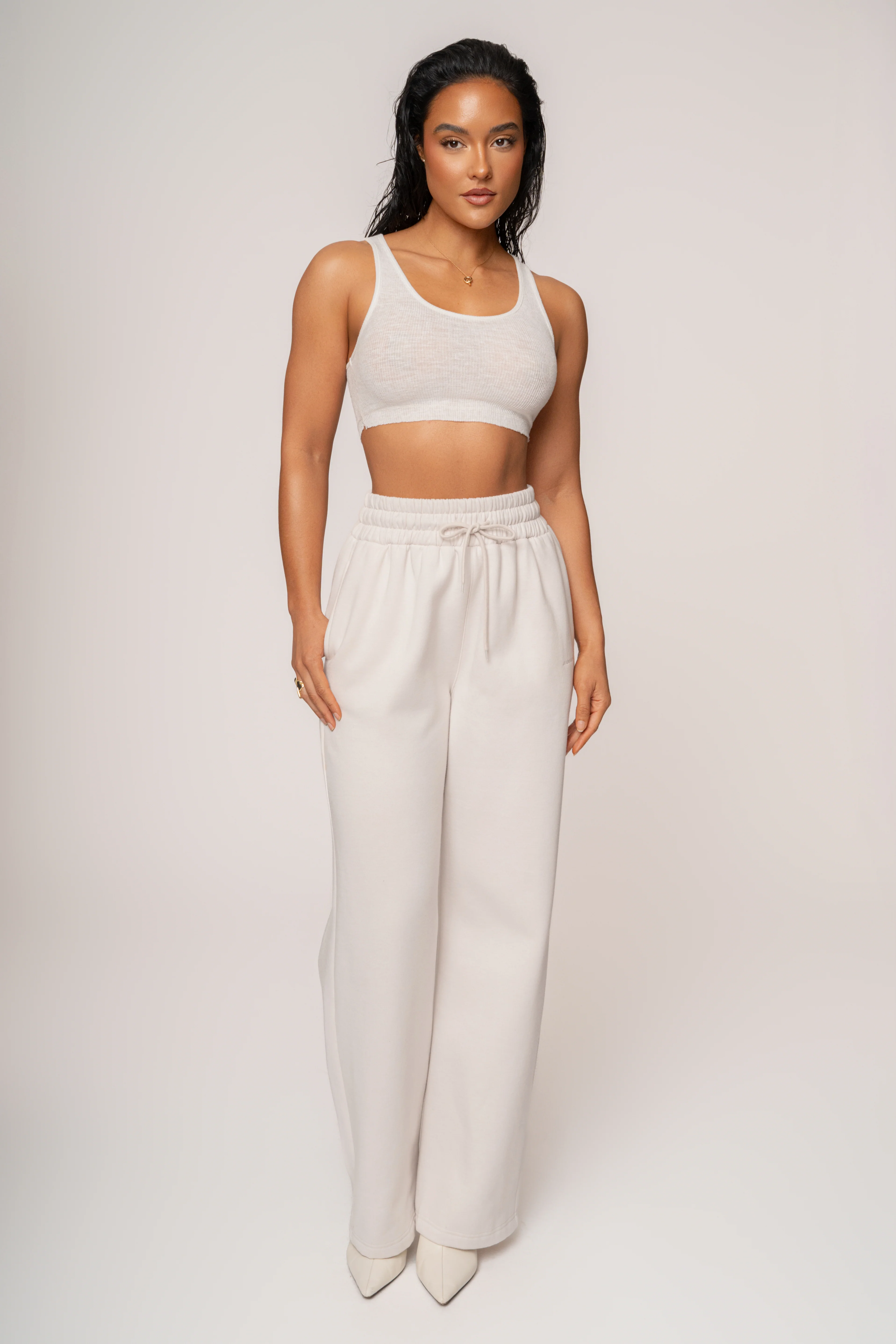 Bone JLUXLABEL Logo Fleece Pants - Image 6