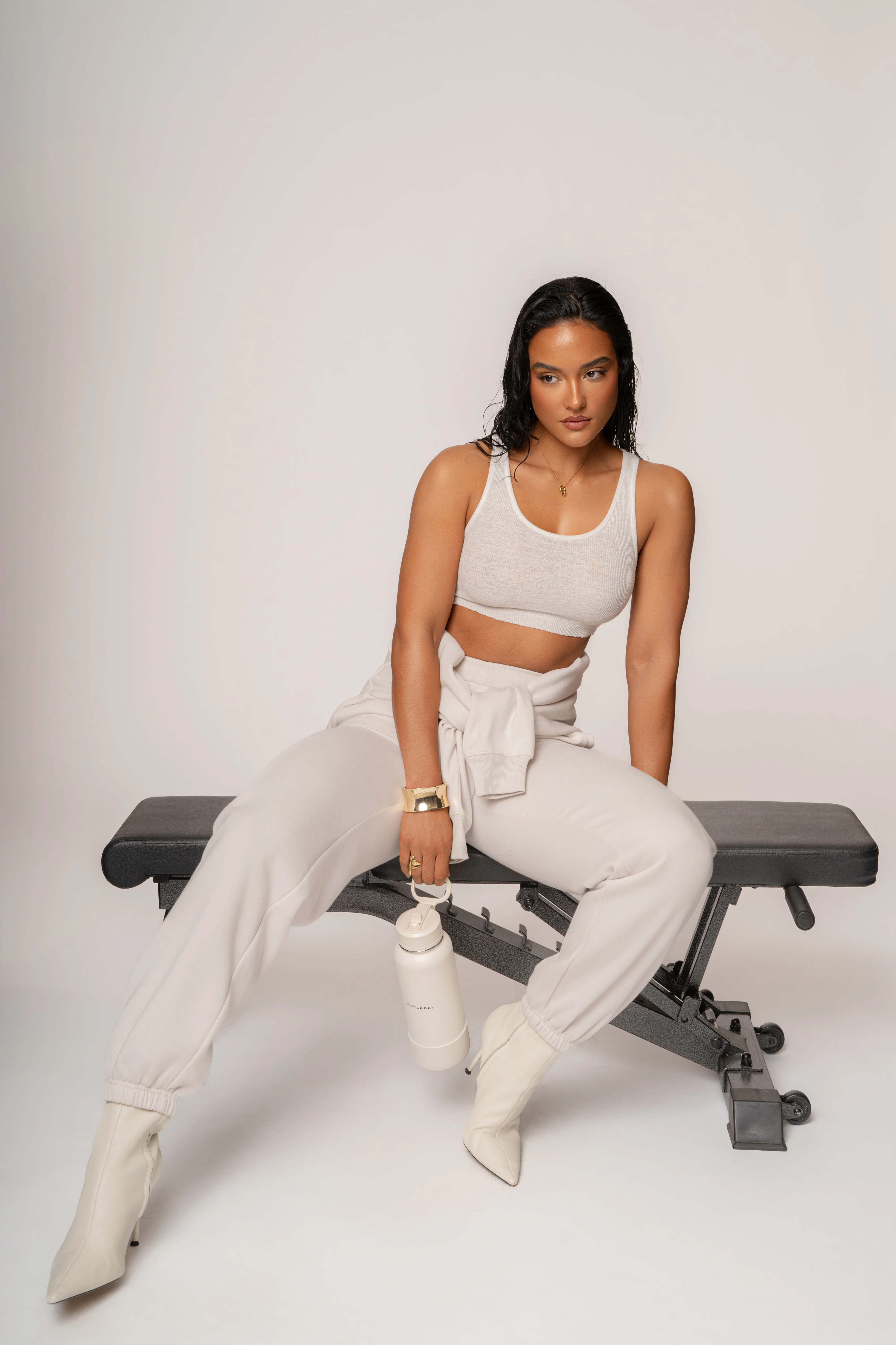 Bone JLUXLABEL Logo Sweatpants - Image 3