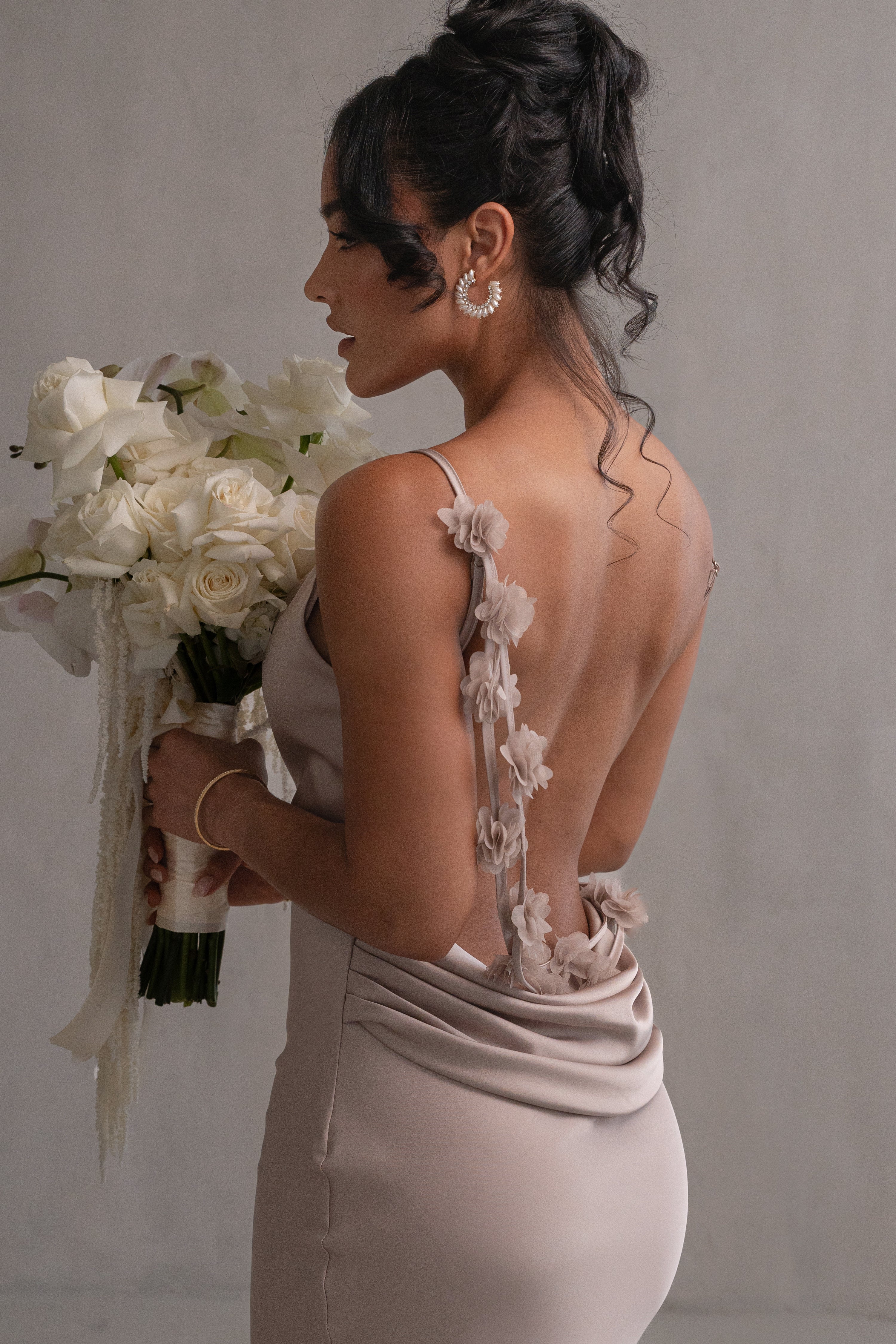 Bronze Down The Aisle Satin Gown - Image 11