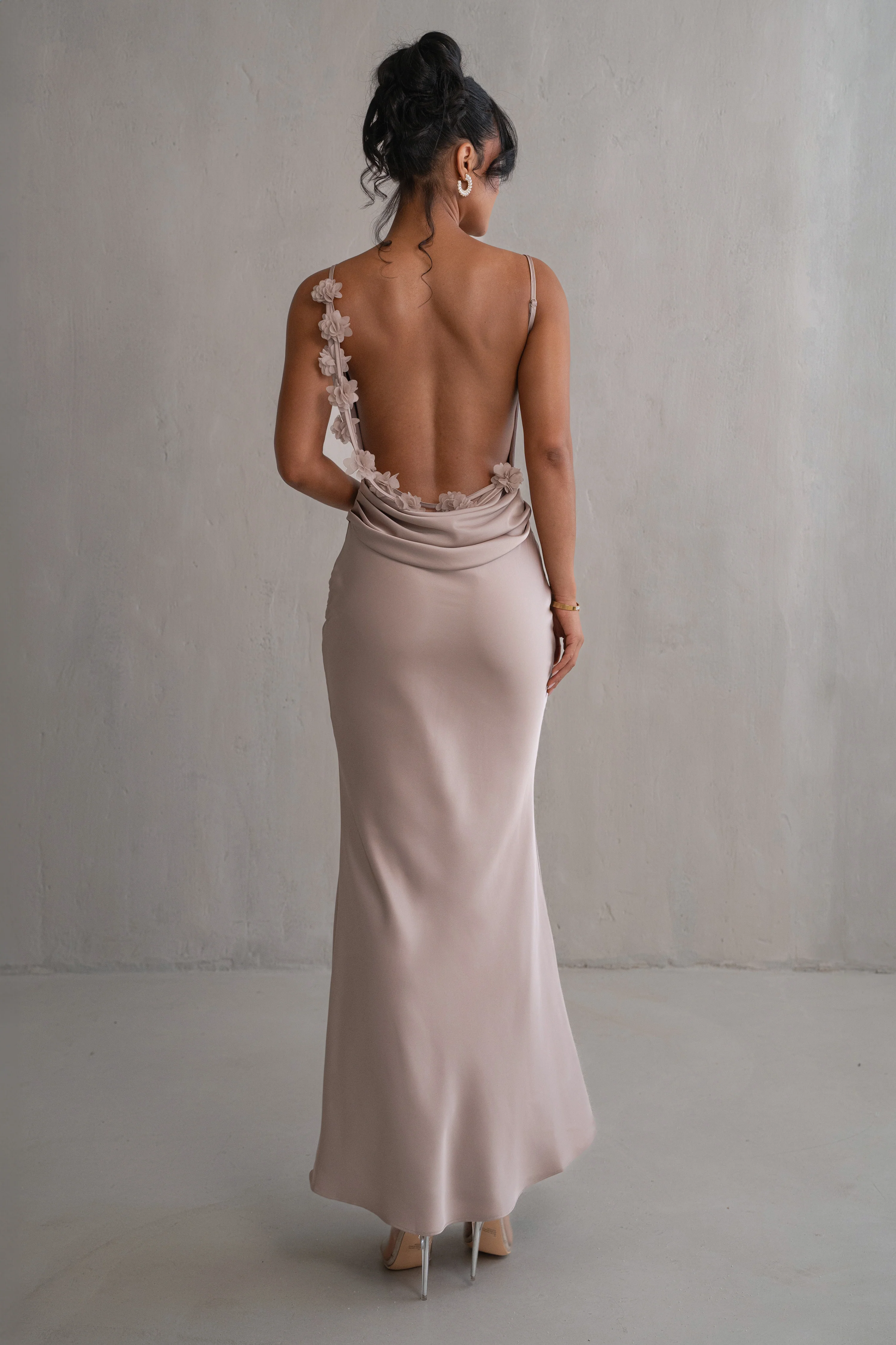 Bronze Down The Aisle Satin Gown - Image 12