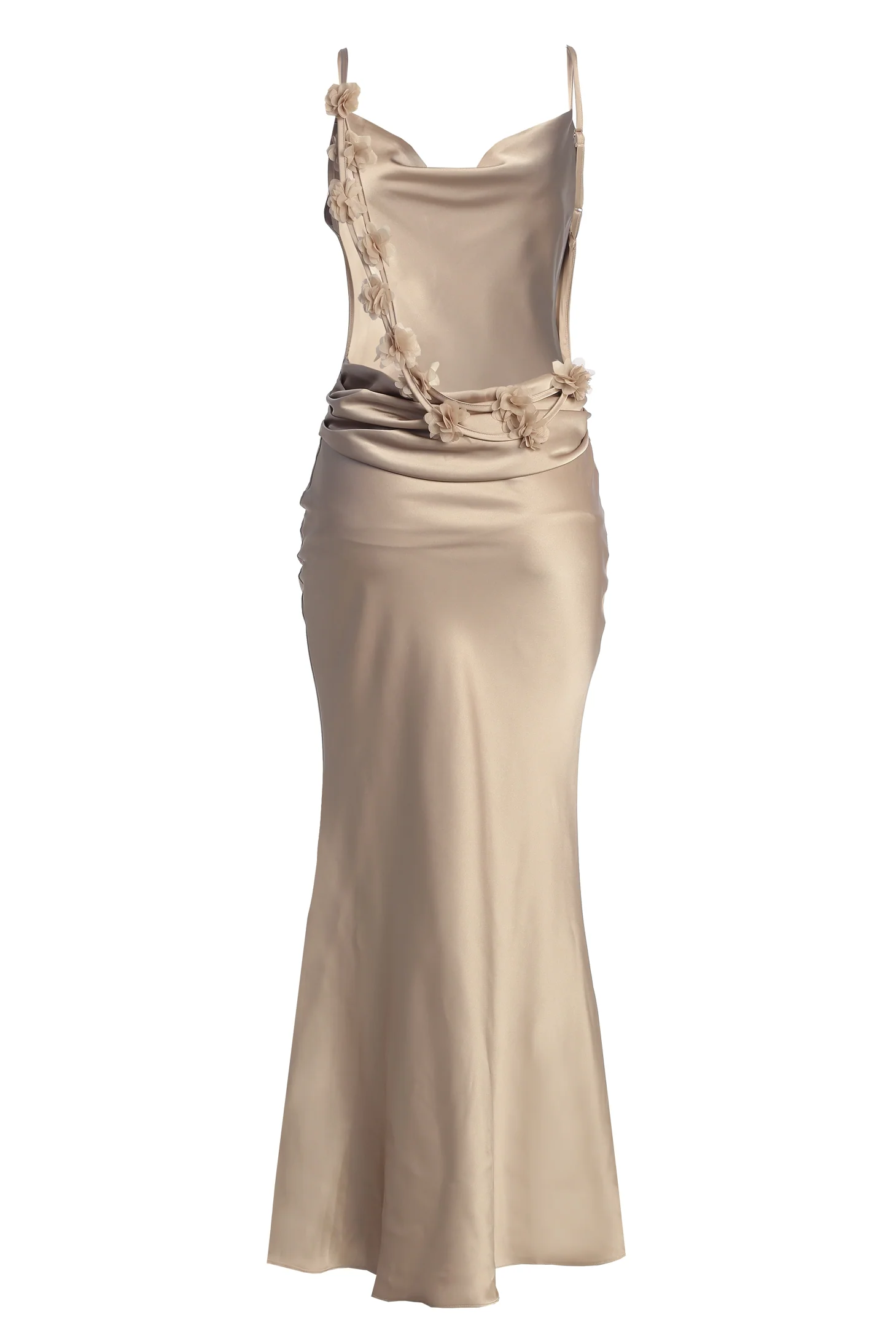 Bronze Down The Aisle Satin Gown - Image 13