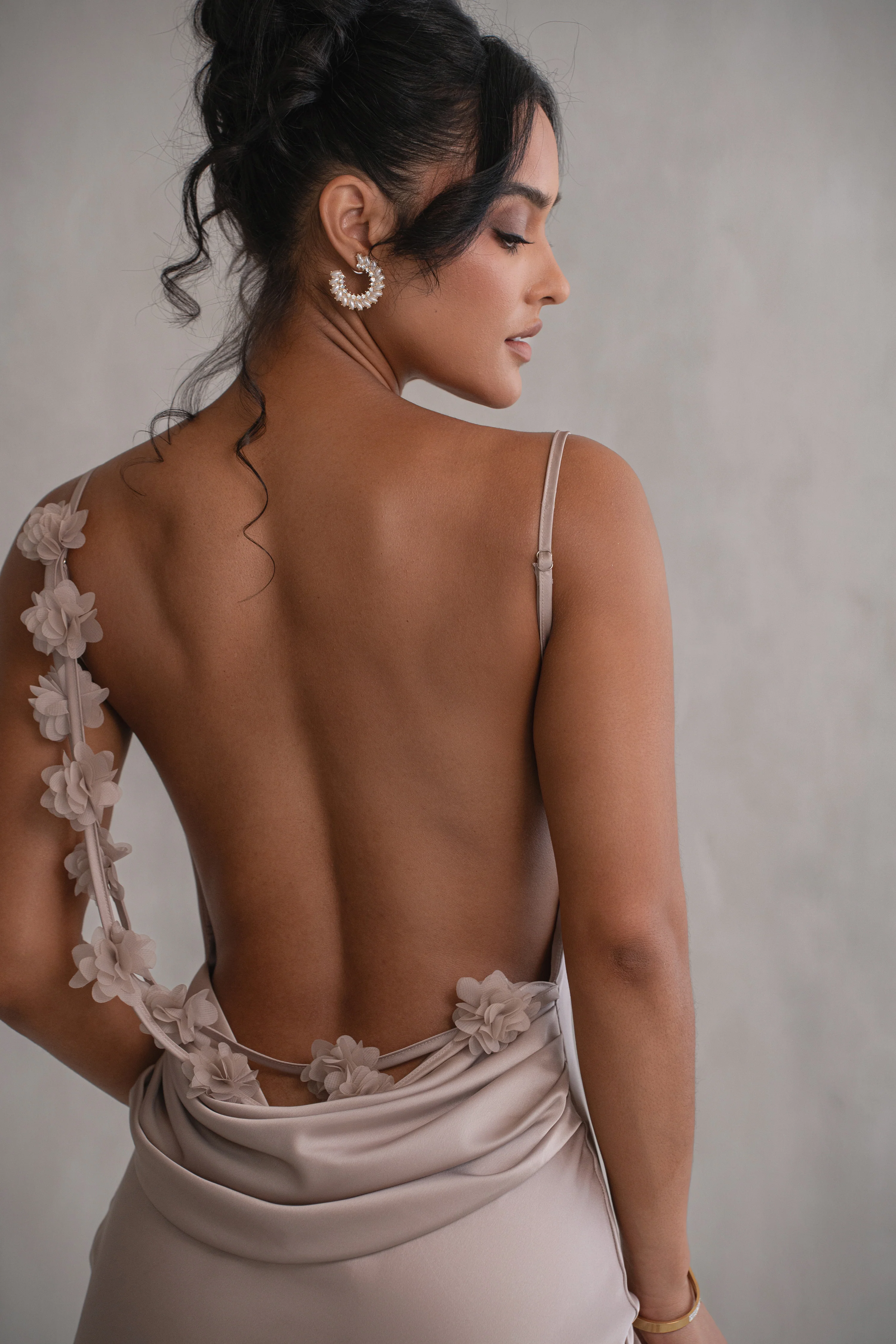Bronze Down The Aisle Satin Gown - Image 4