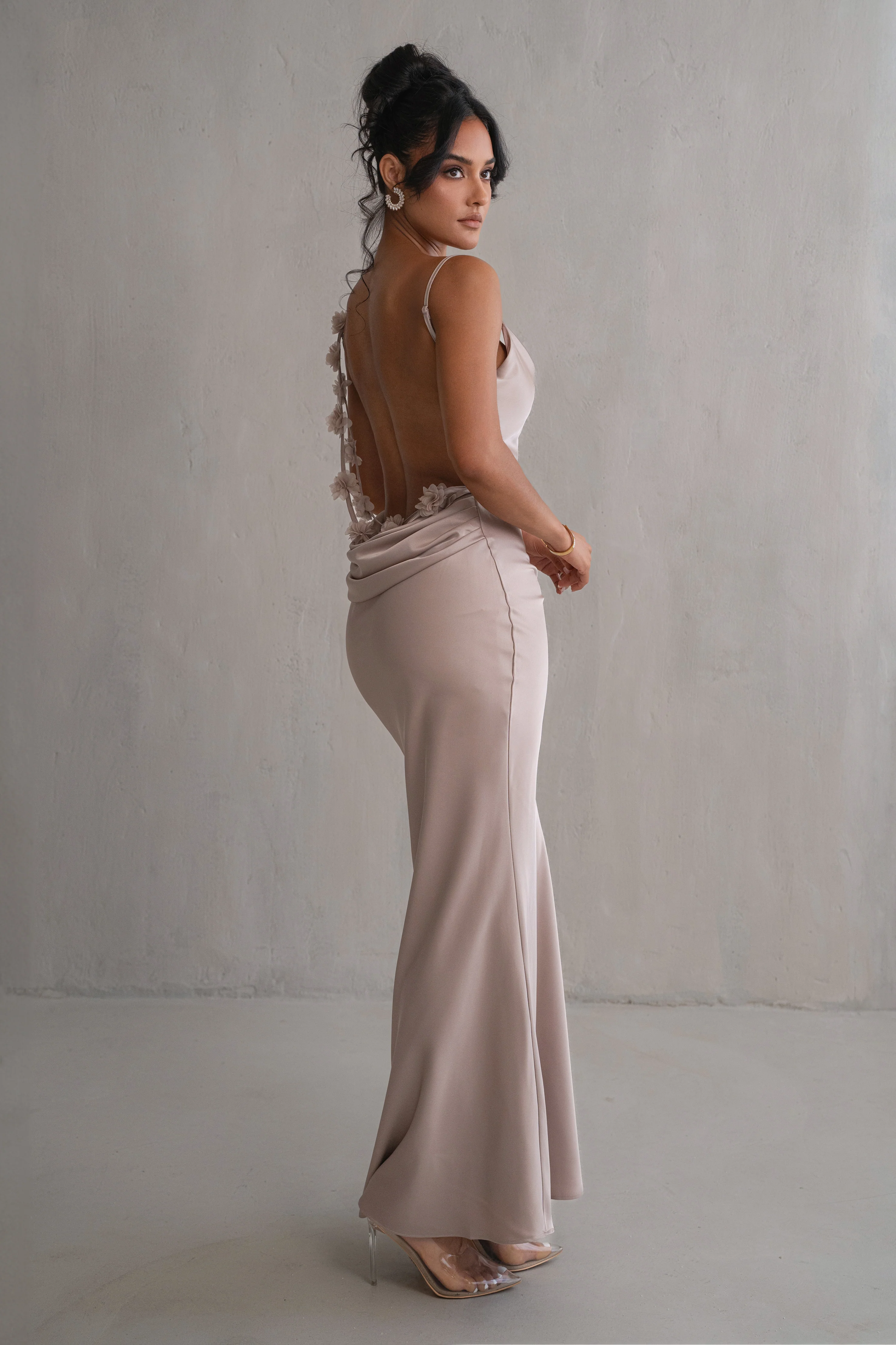 Bronze Down The Aisle Satin Gown - Image 8