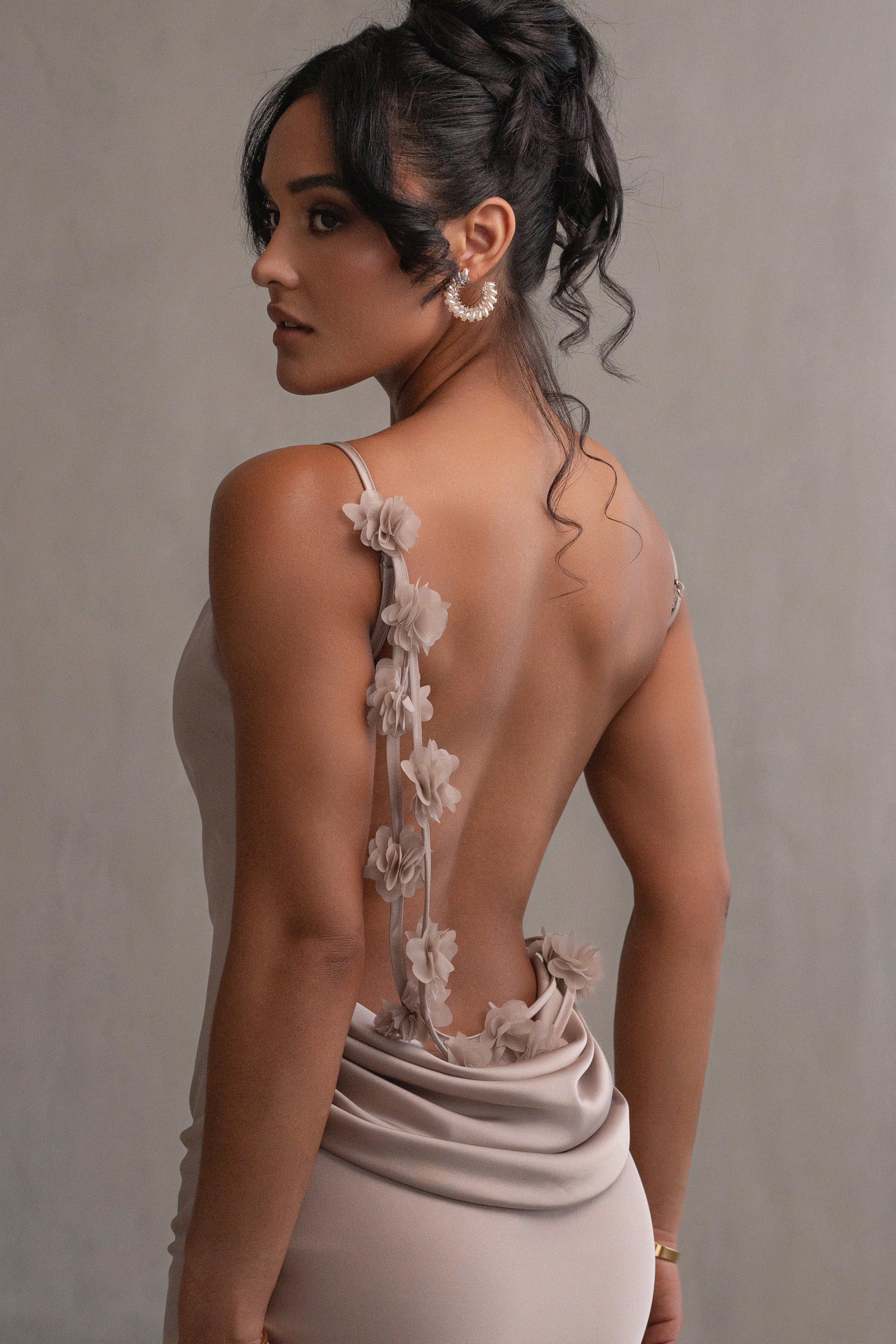 Bronze Down The Aisle Satin Gown - Image 9