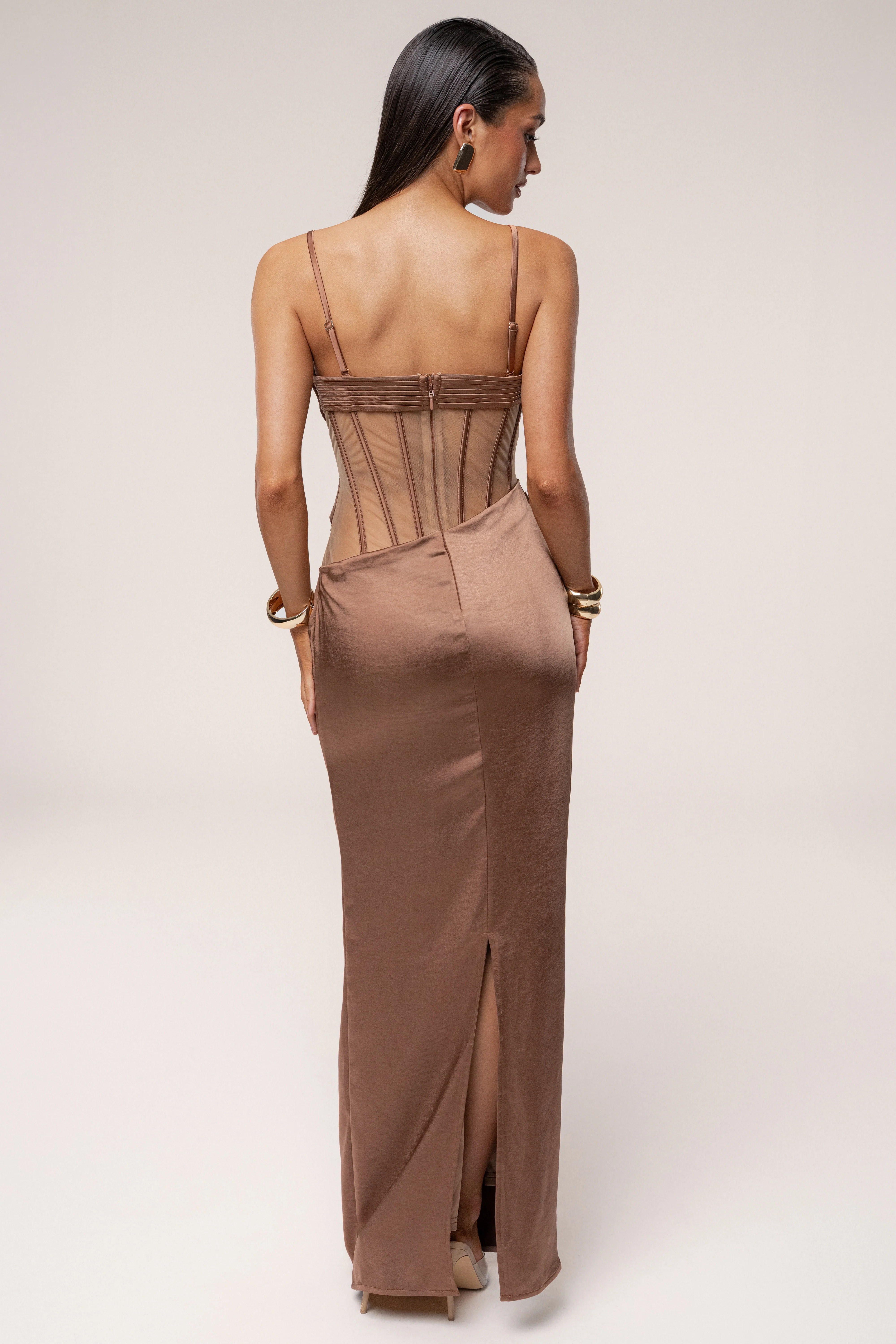 Bronze Golden Hour Corset Maxi Dress - Image 10