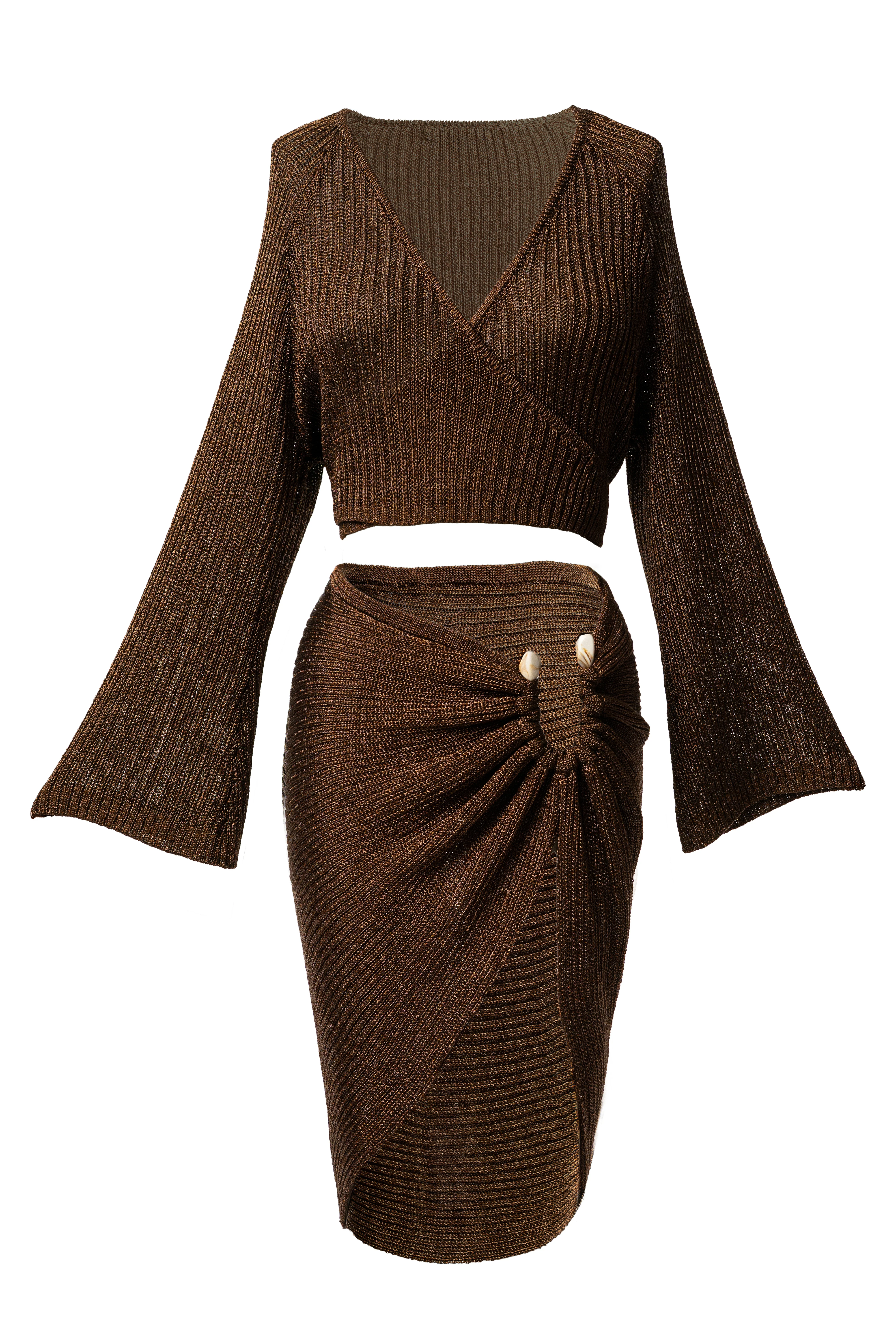 Bronze Luminous Metallic Tie top - Image 5