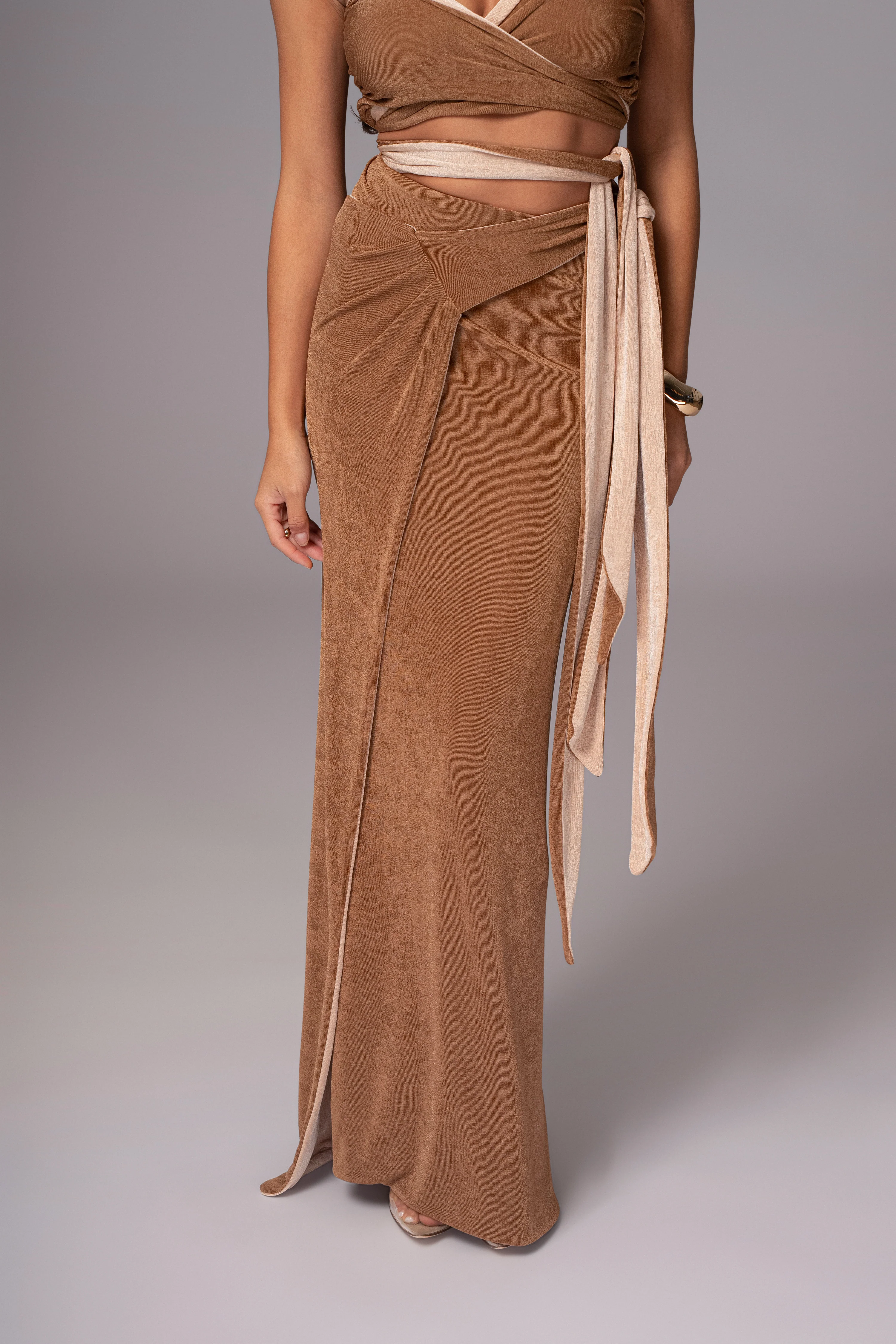 Brown/Beige Venus Reversible Skirt Set - Image 14