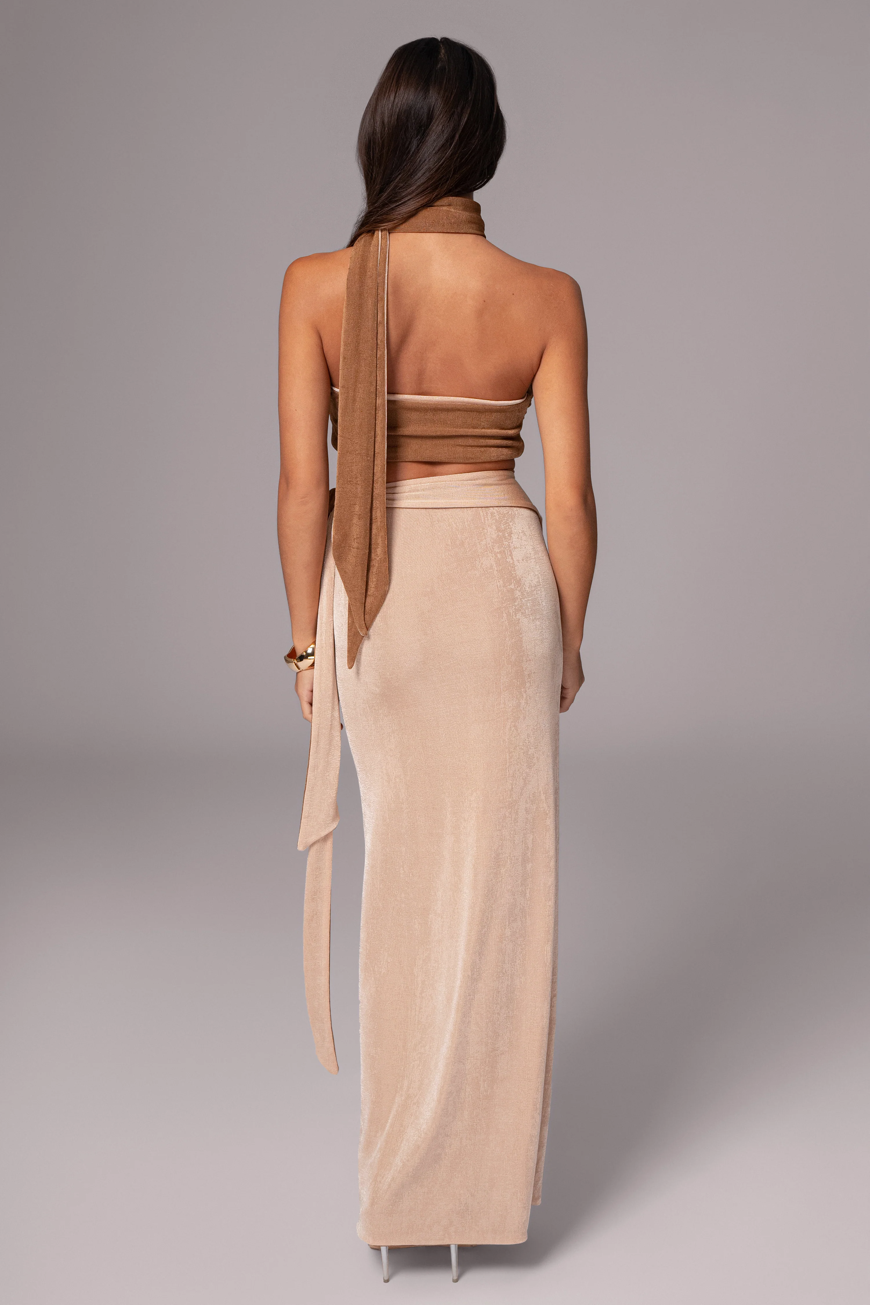 Brown/Beige Venus Reversible Skirt Set - Image 29
