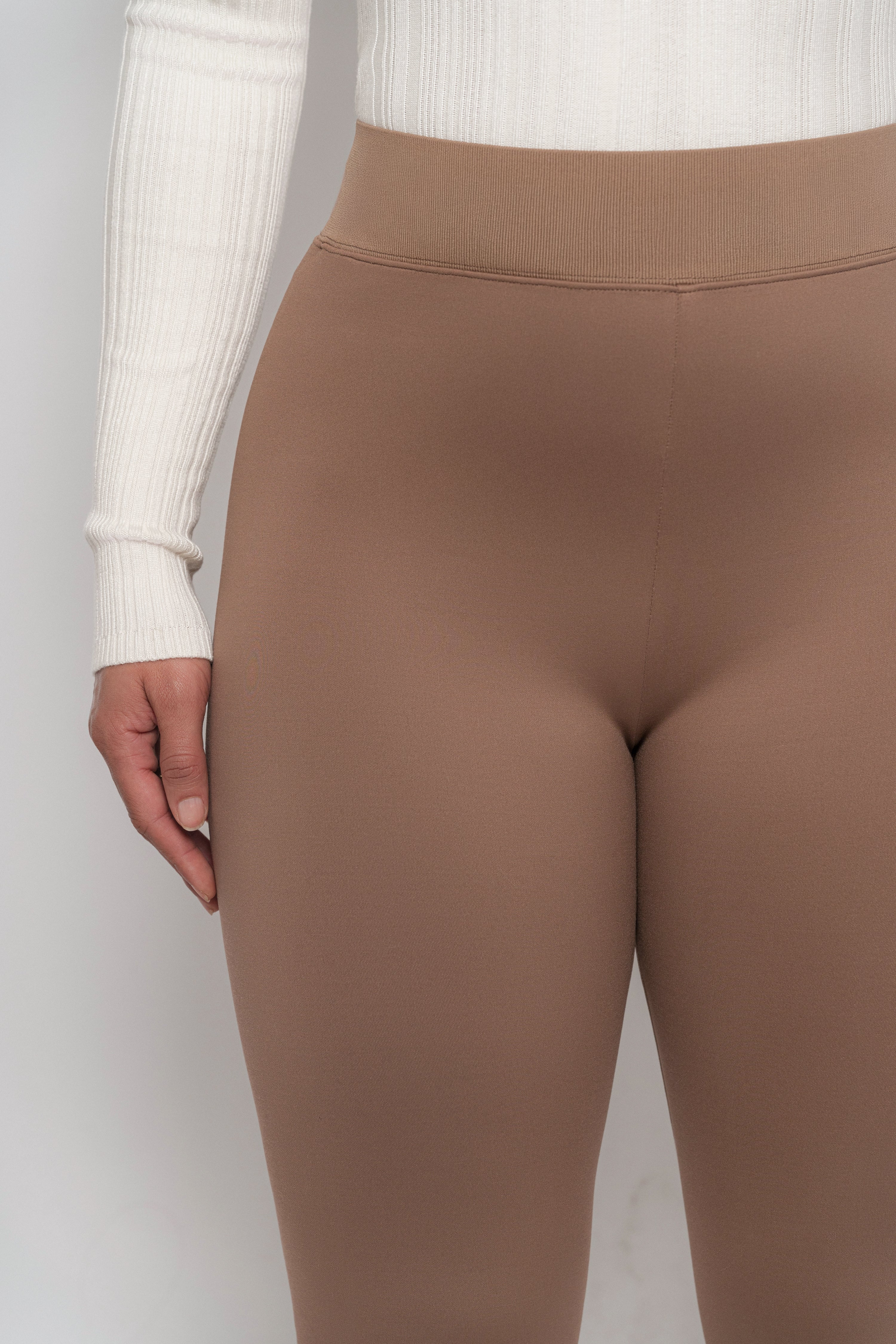 Brown Essential High-Waist Leggings - Image 11