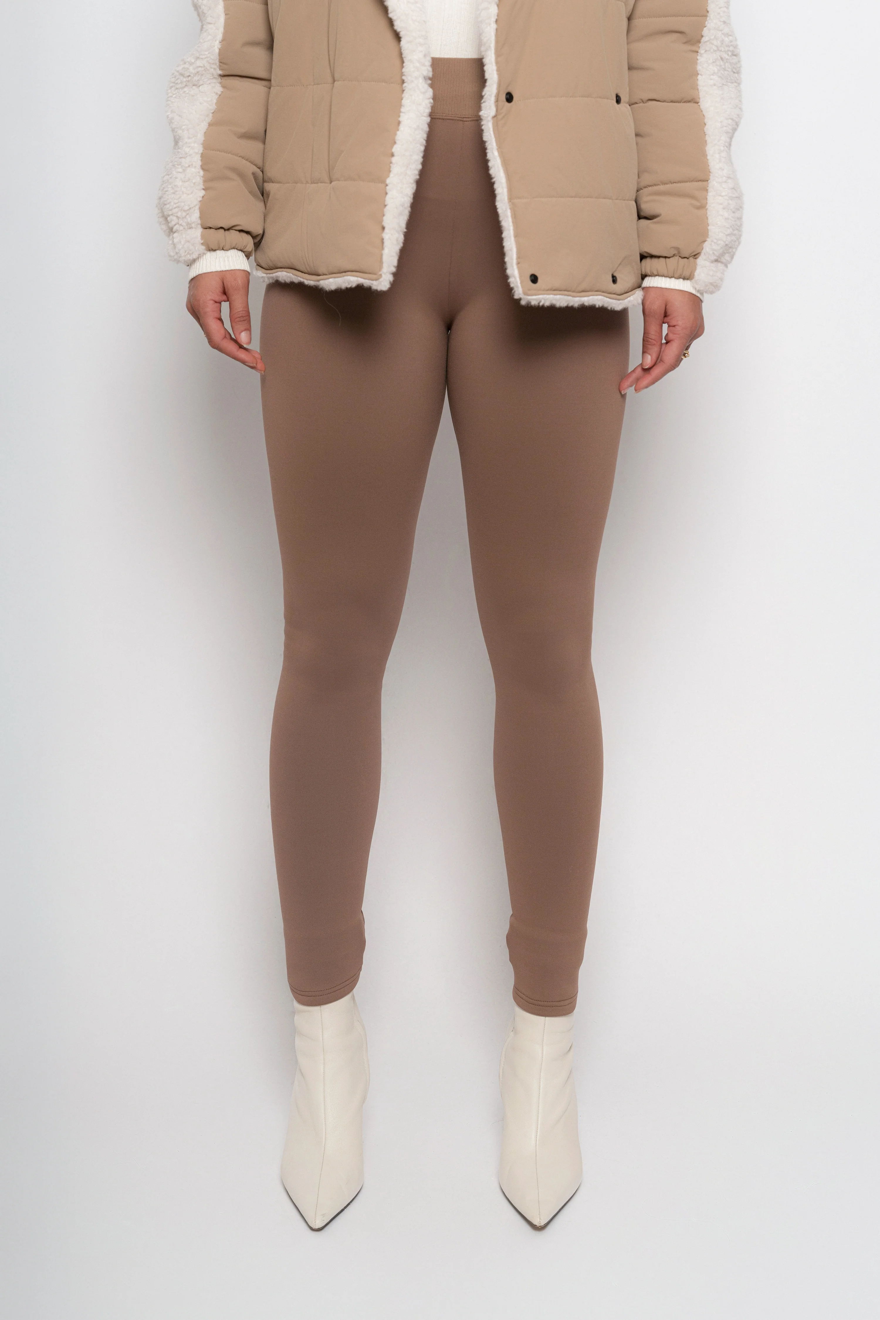 Brown Essential High-Waist Leggings - Image 4