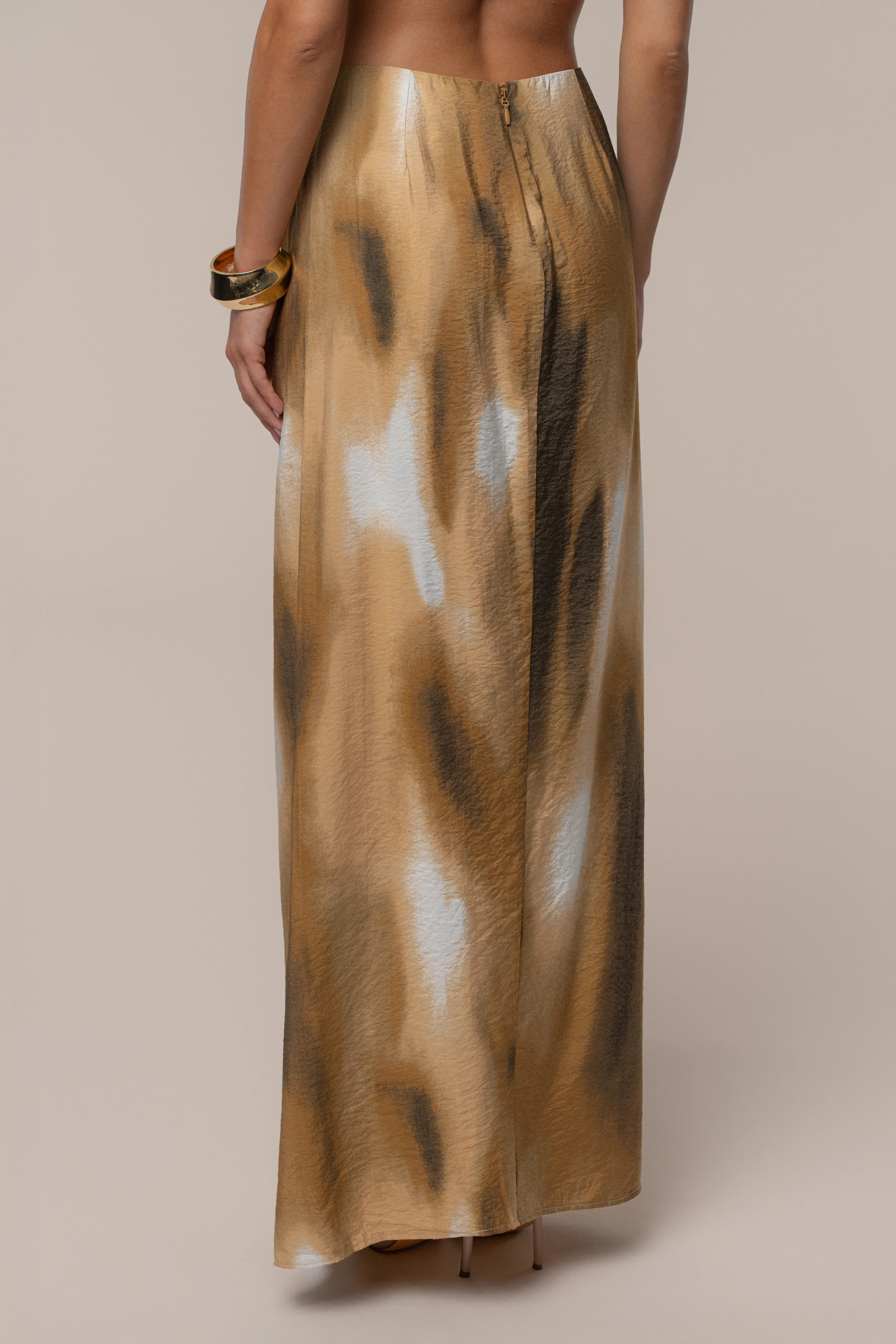 Brown Flowing Elegance Maxi Skirt - Image 7