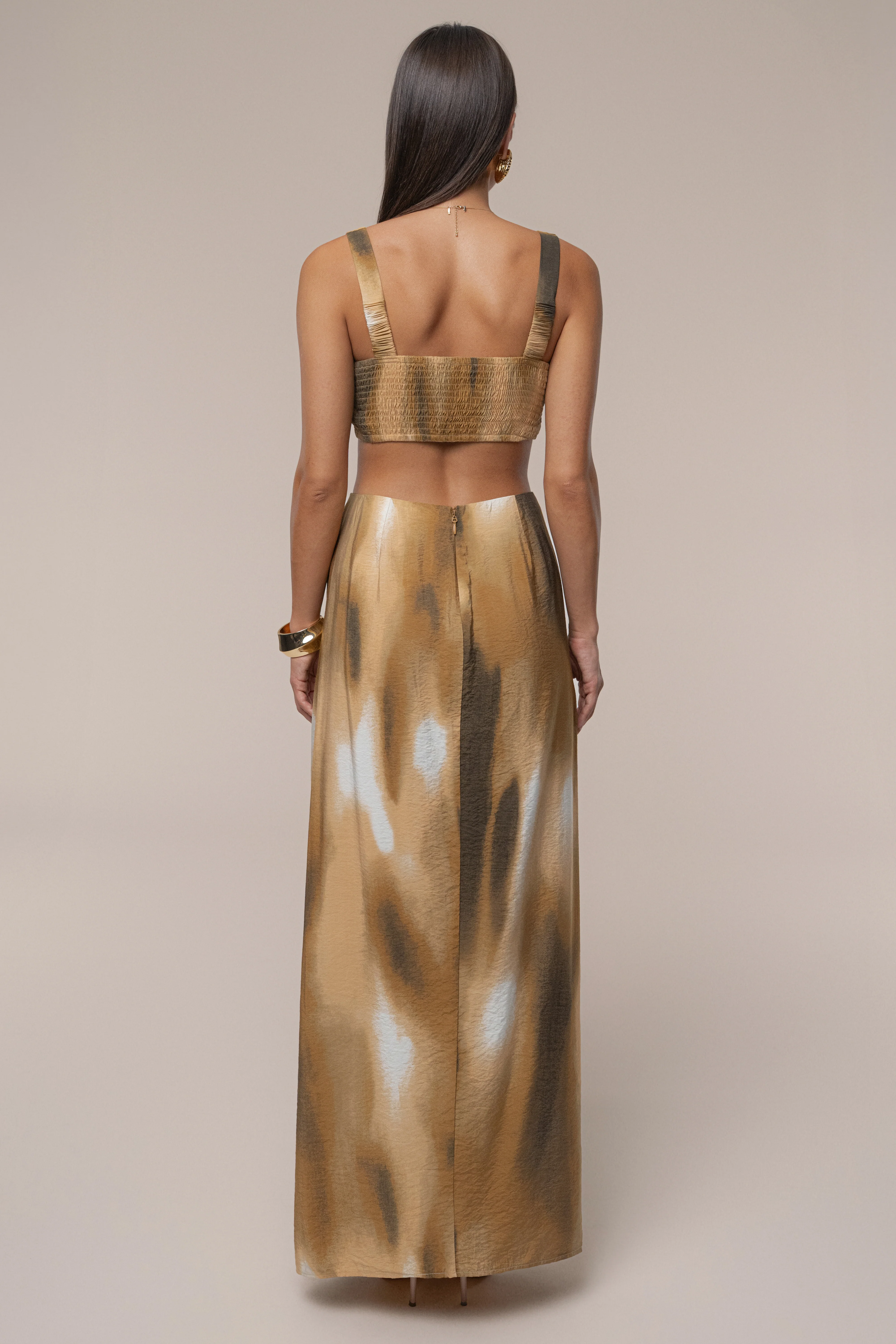 Brown Flowing Elegance Maxi Skirt - Image 8