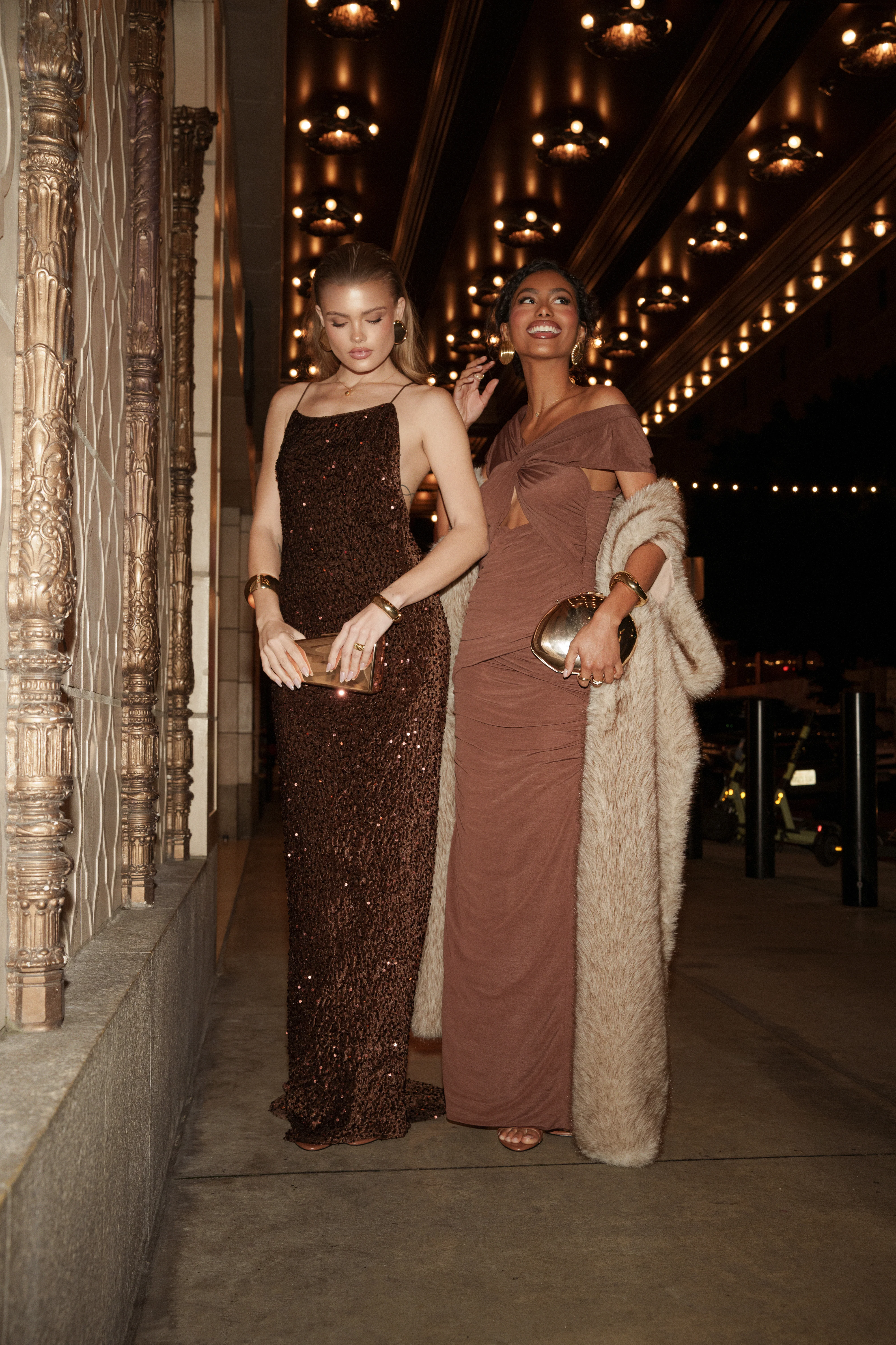 Brown Glisten All Night Sequin Gown - Image 4