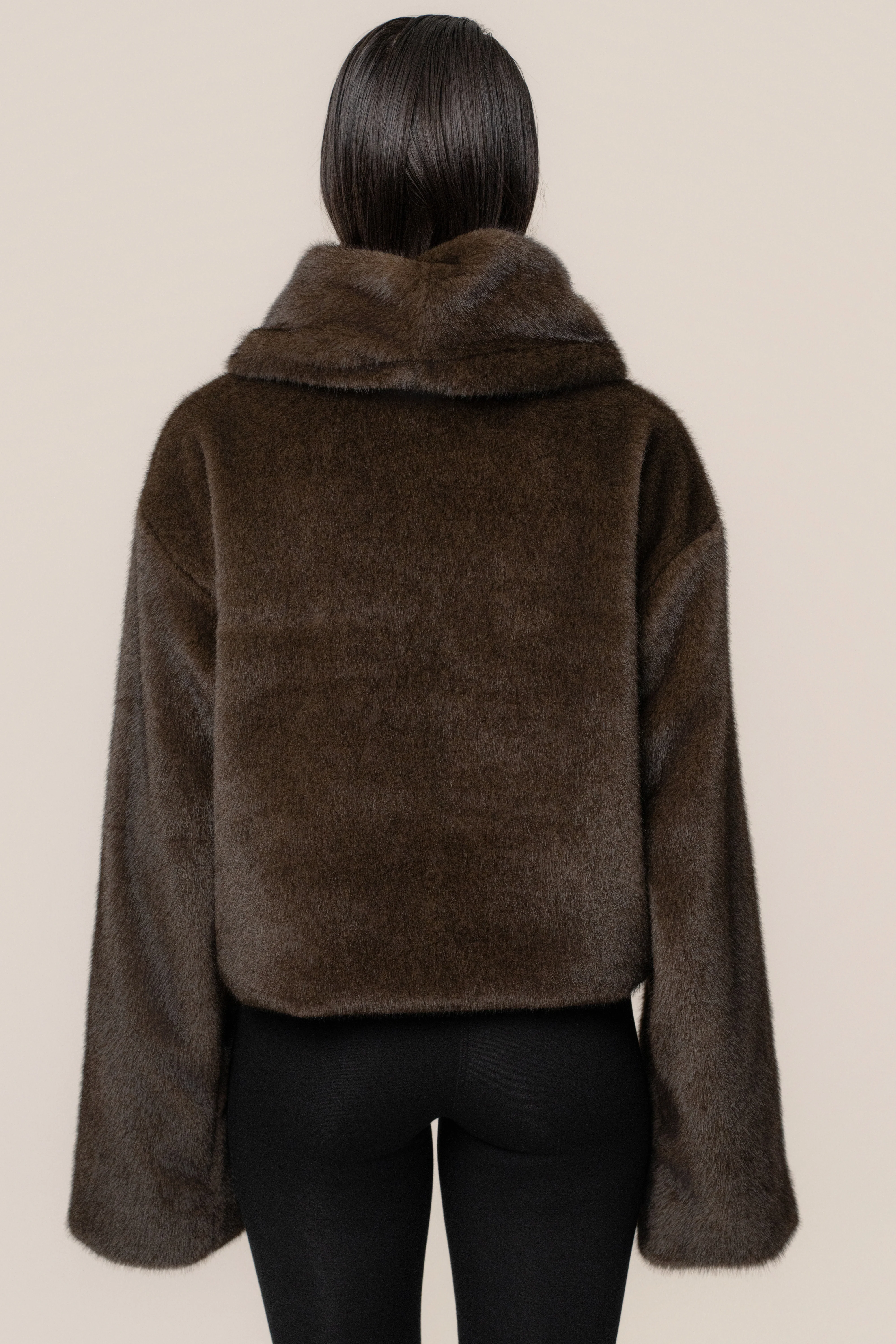Brown Polished Faux Fur Pullover - Image 12