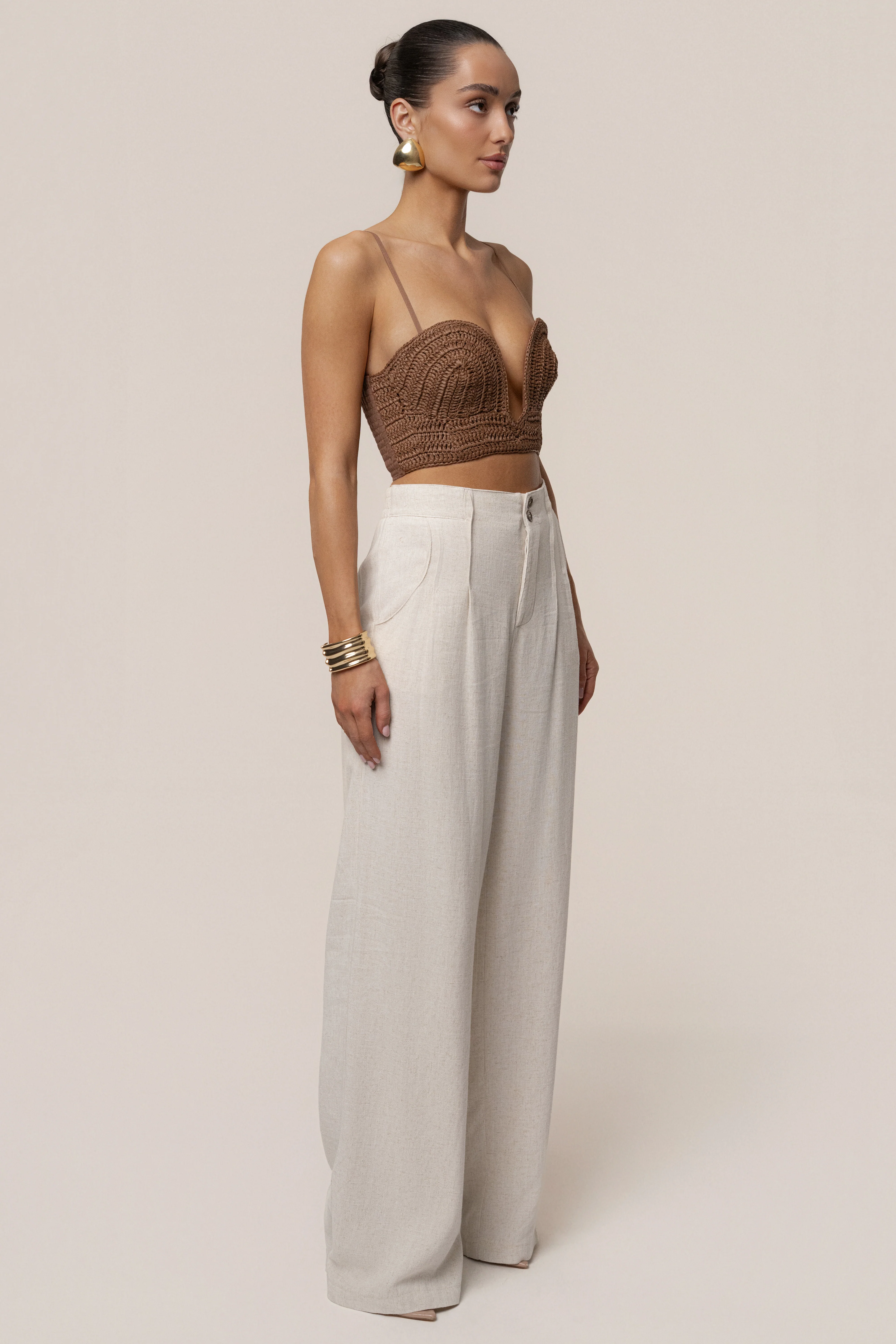 Brown Sail Away Texture Bustier - Image 10