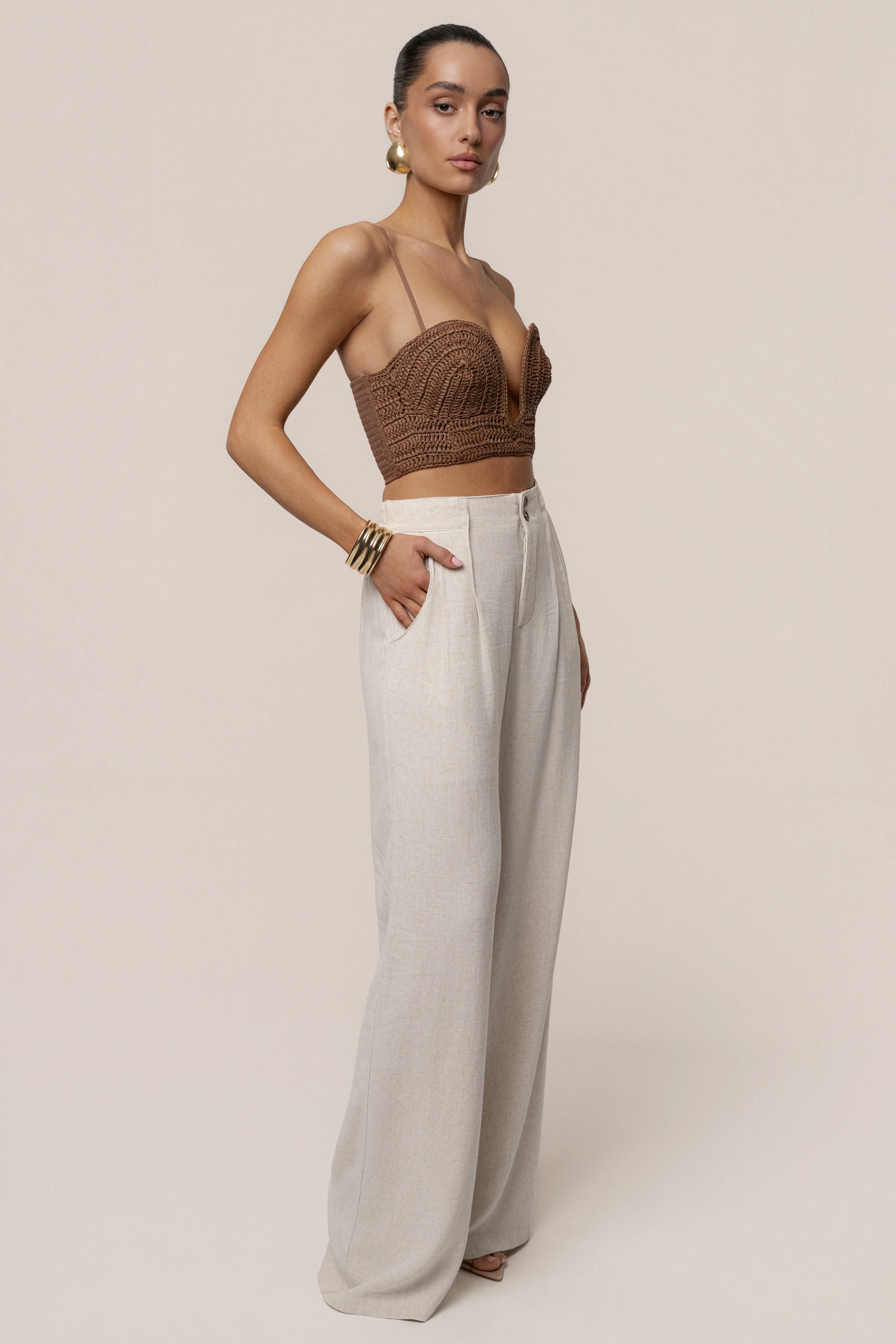 Brown Sail Away Texture Bustier - Image 13