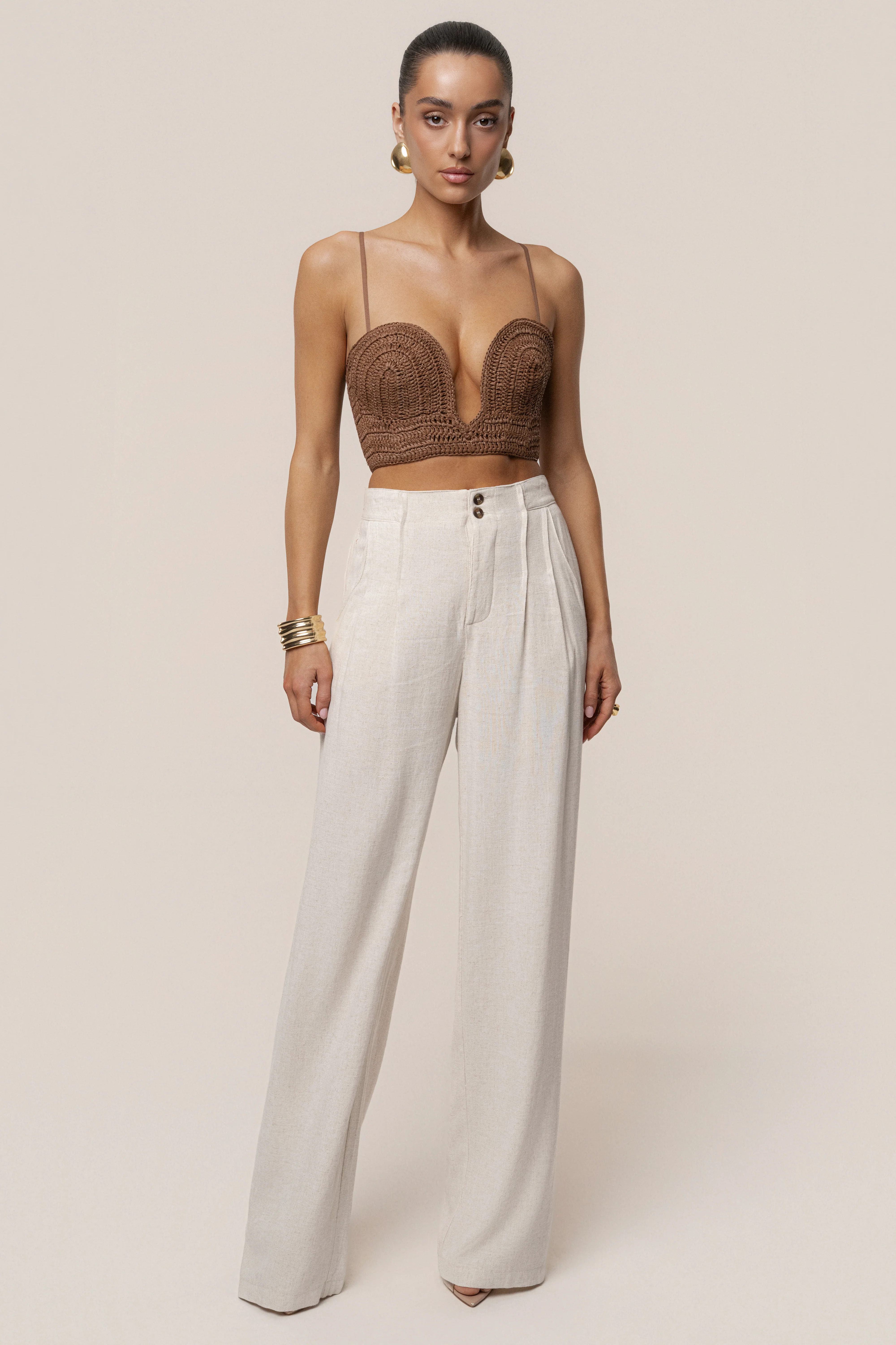 Brown Sail Away Texture Bustier - Image 5