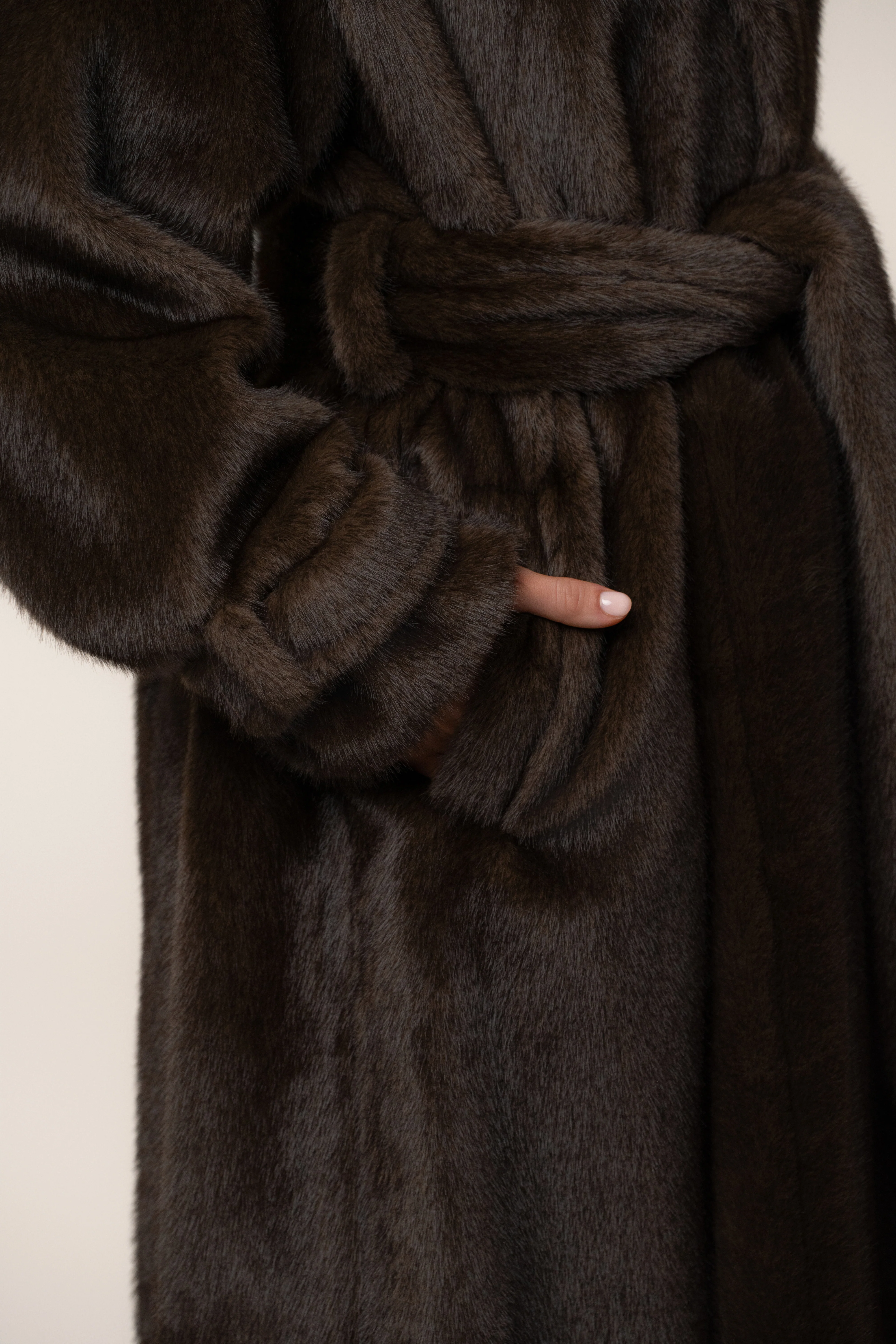 Brown Uptown Faux Fur Coat - Image 16