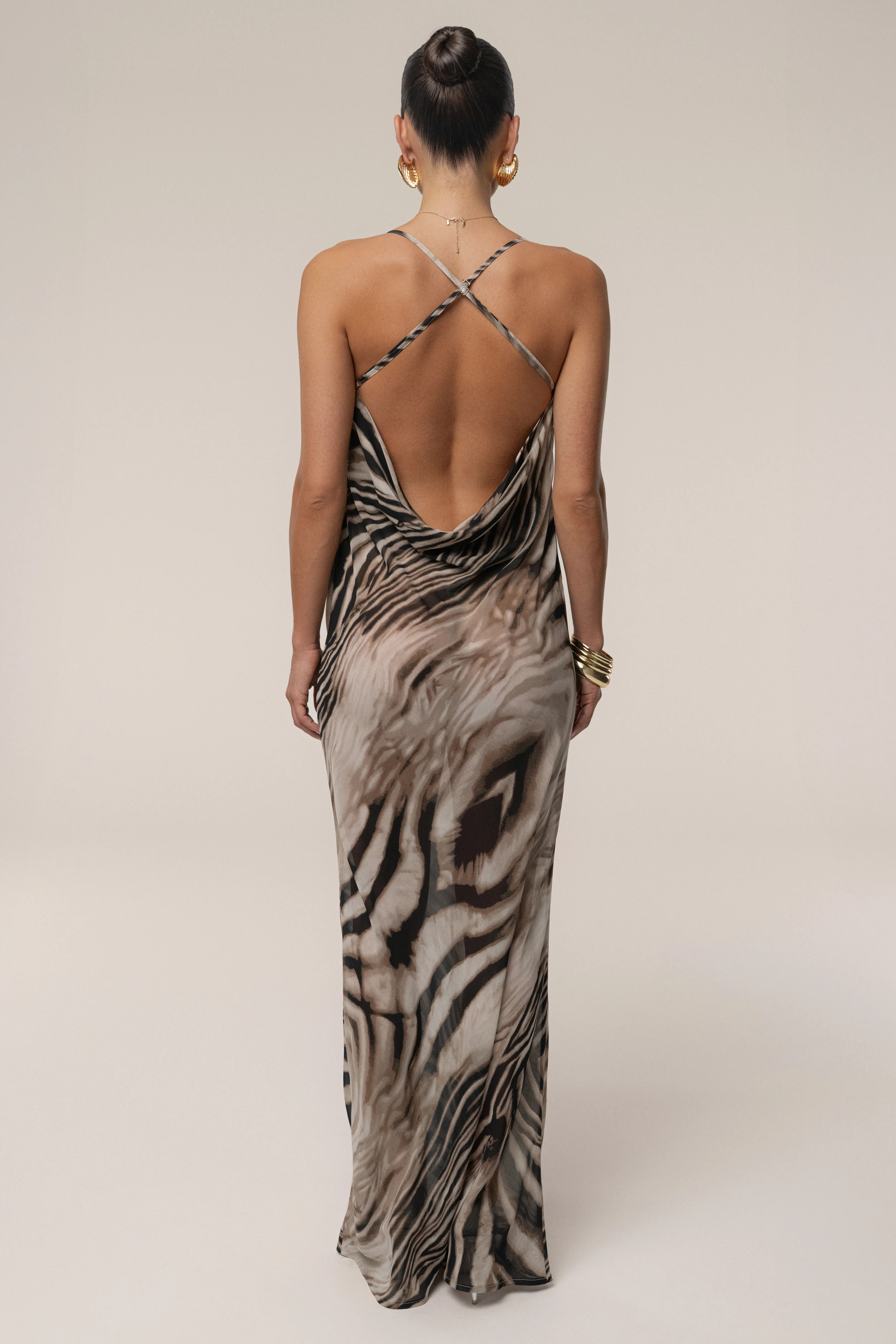 Brown Zebra Print Infinite Journey Maxi Dress - Image 17