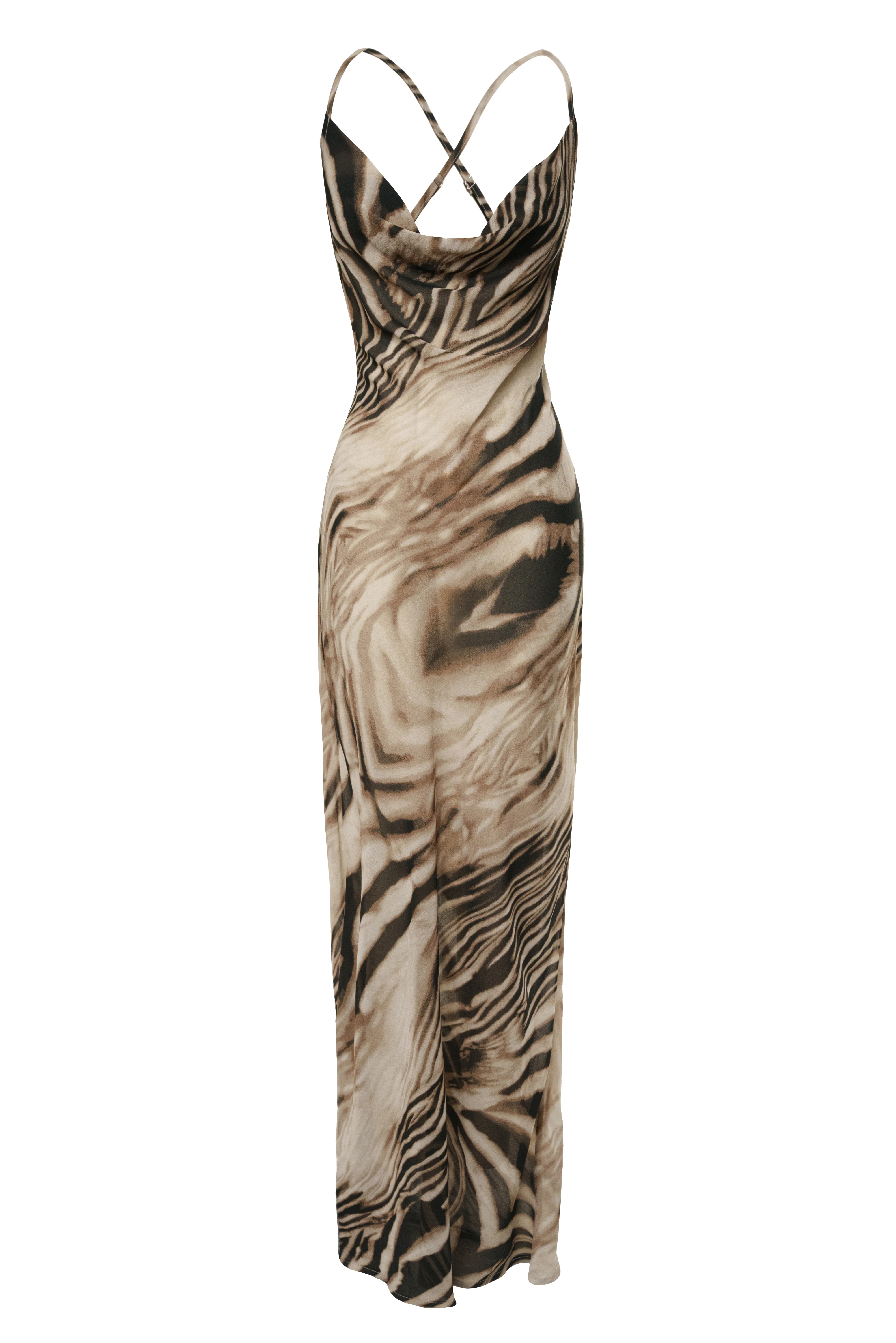 Brown Zebra Print Infinite Journey Maxi Dress - Image 7